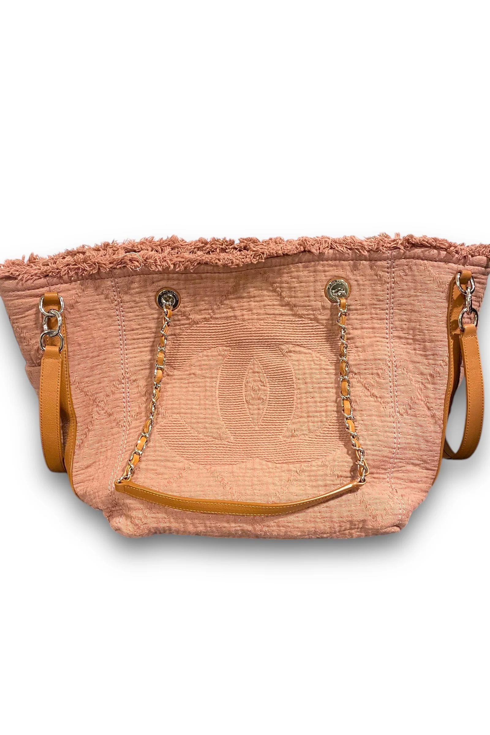 Chanel Double Face Deauville Tote Fringe Quilted