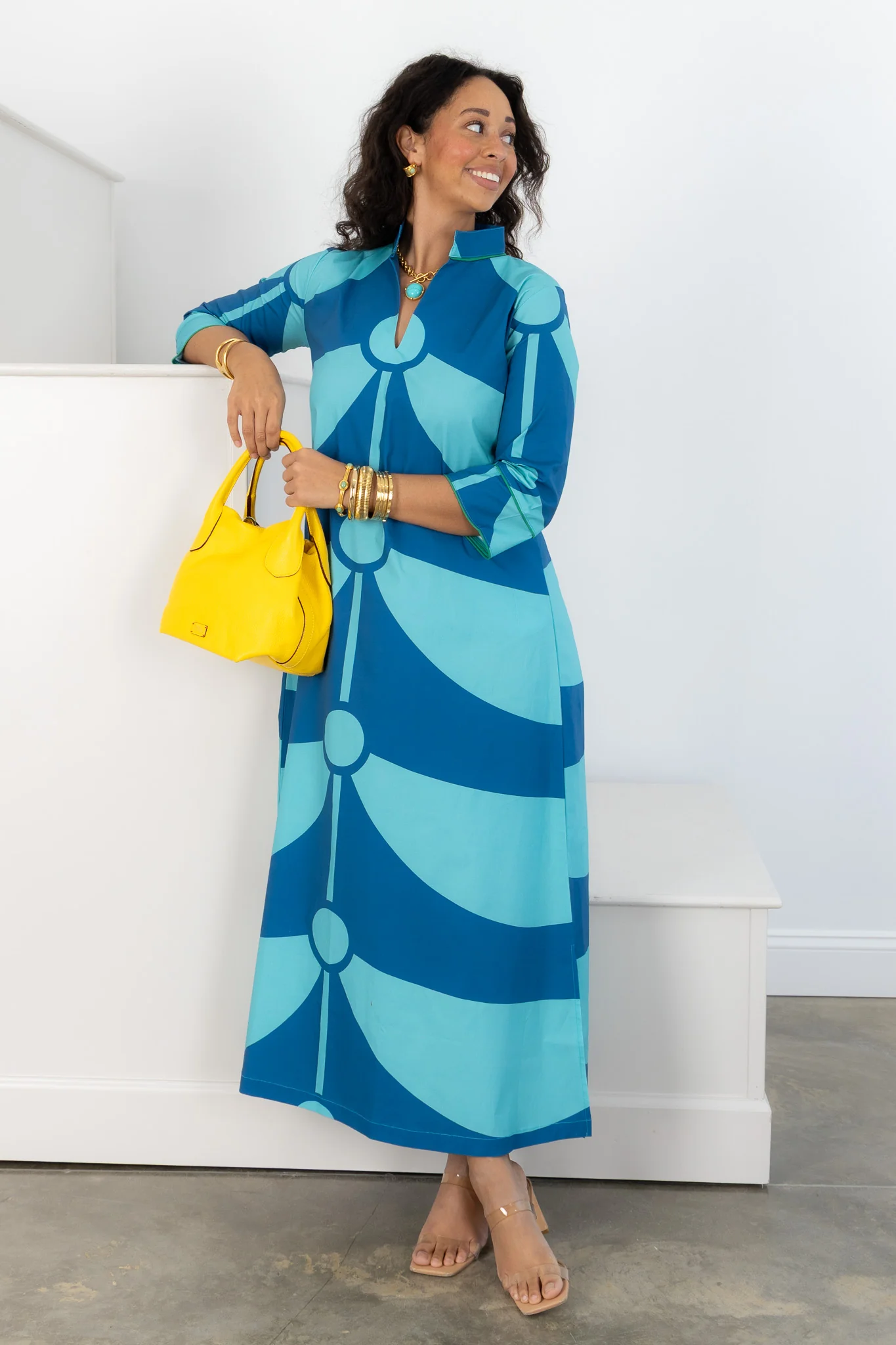 House Of MBR Charleston Blue Toddy Maxi Dress - Image 5