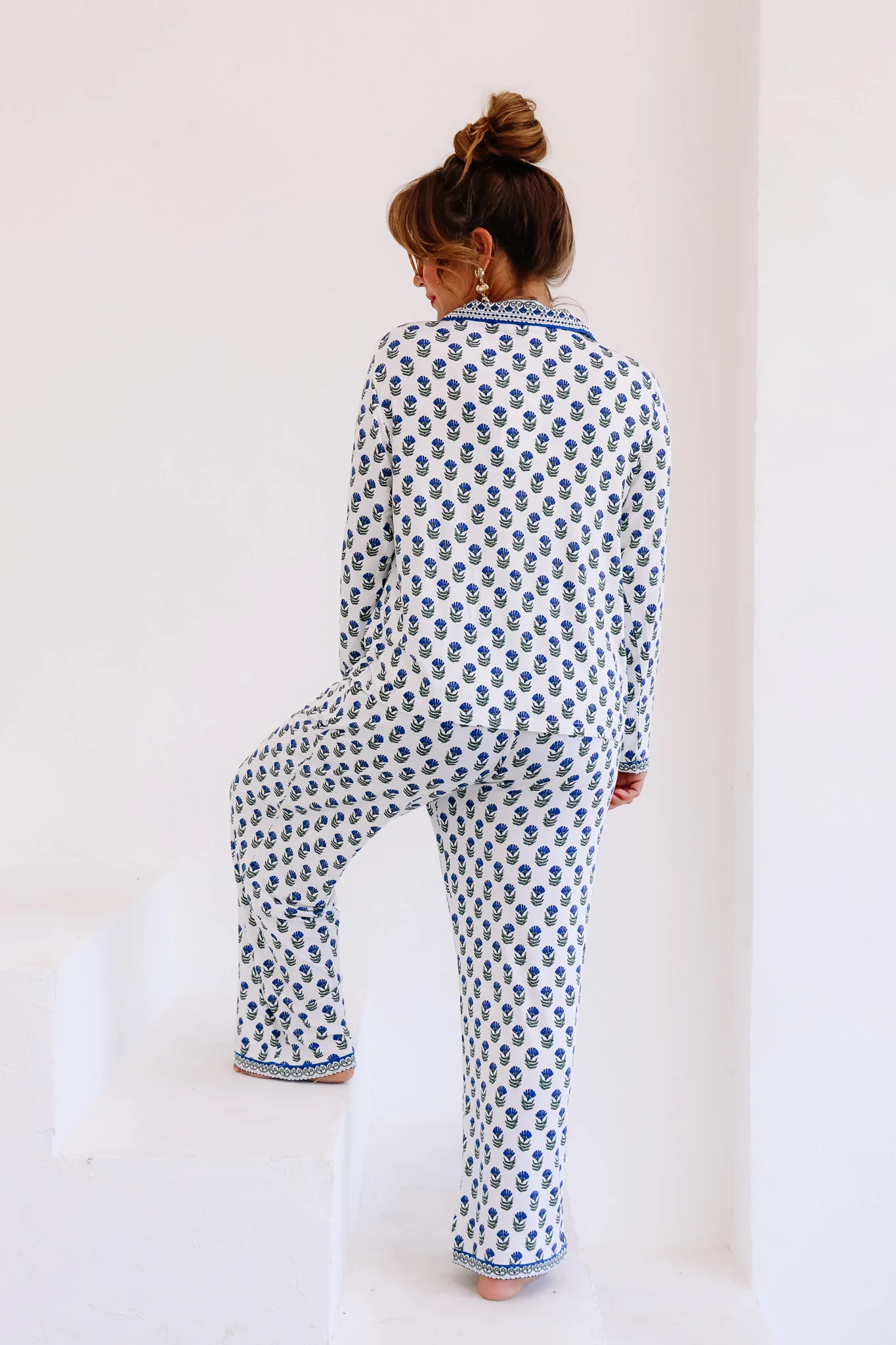 Mary Square Charlotte Navy Floral Pajama Set - Image 5
