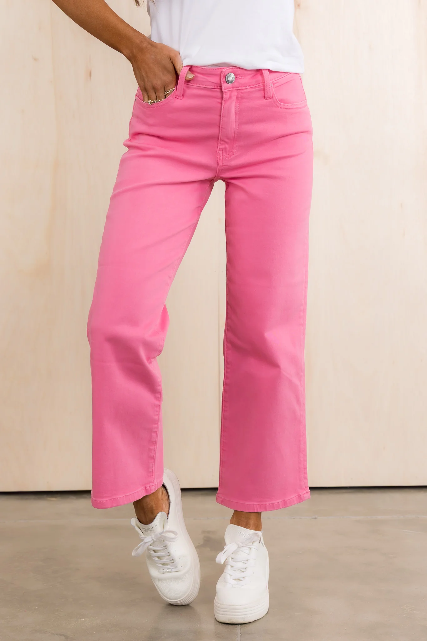 Charlotte High Rise Cropped Wide Leg Jean