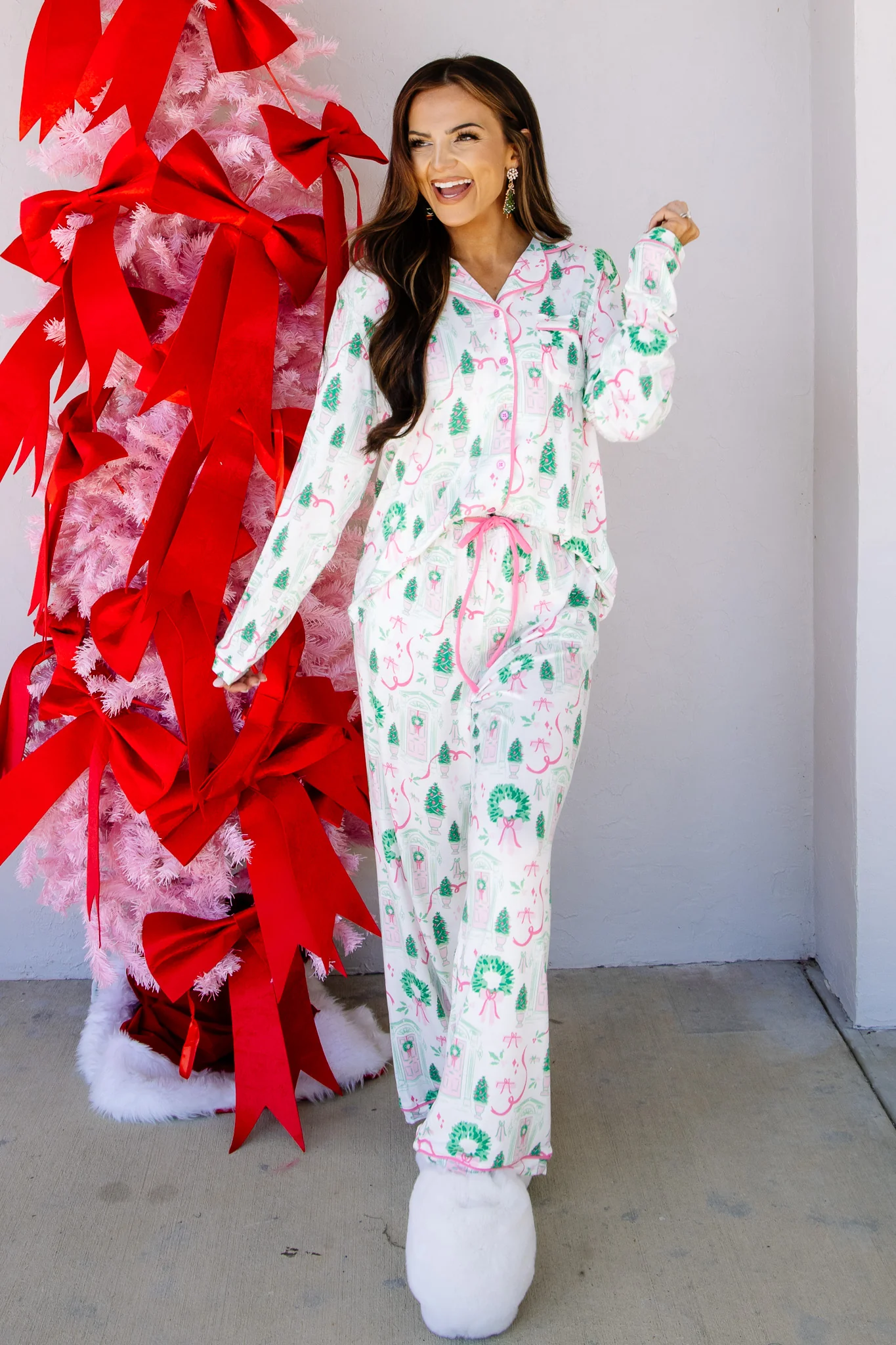 Mary Square Charlotte Home For Christmas Pajama Set