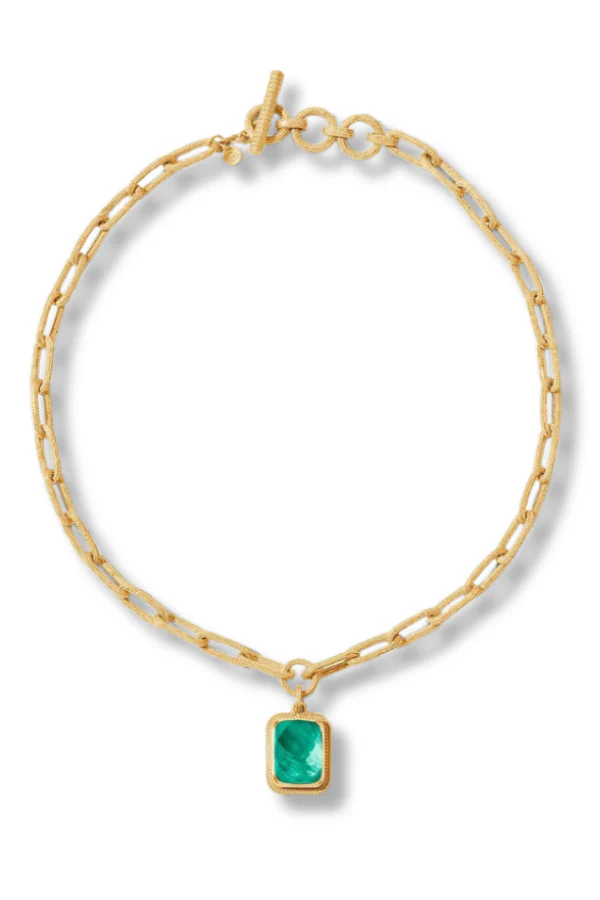 Cheval Paperclip Statement Necklace - Iridescent Emerald Green | Julie Vos - Image 2
