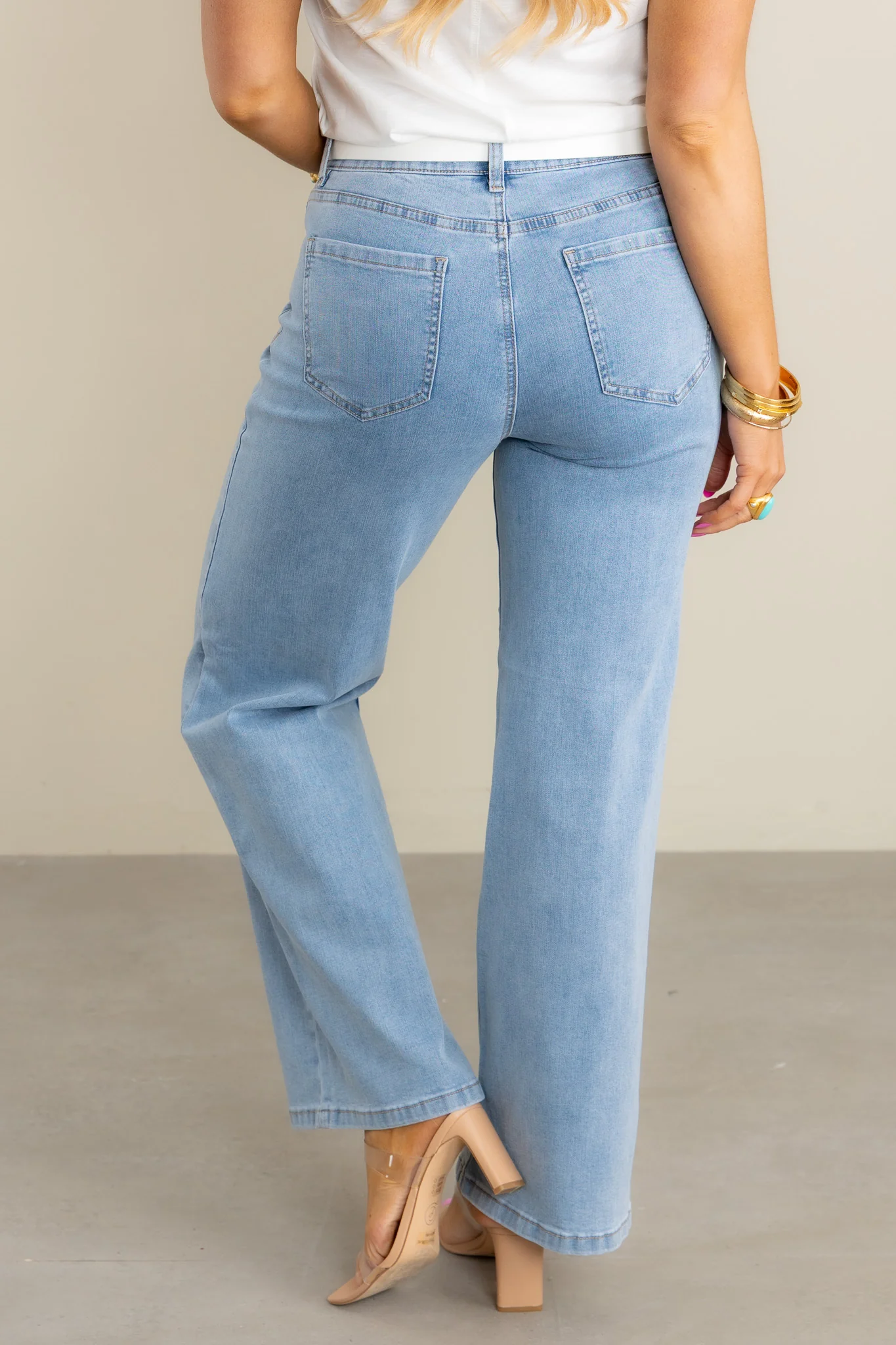 Chloe Wide Leg Light Blue Denim Jean *Final Sale* - Image 2