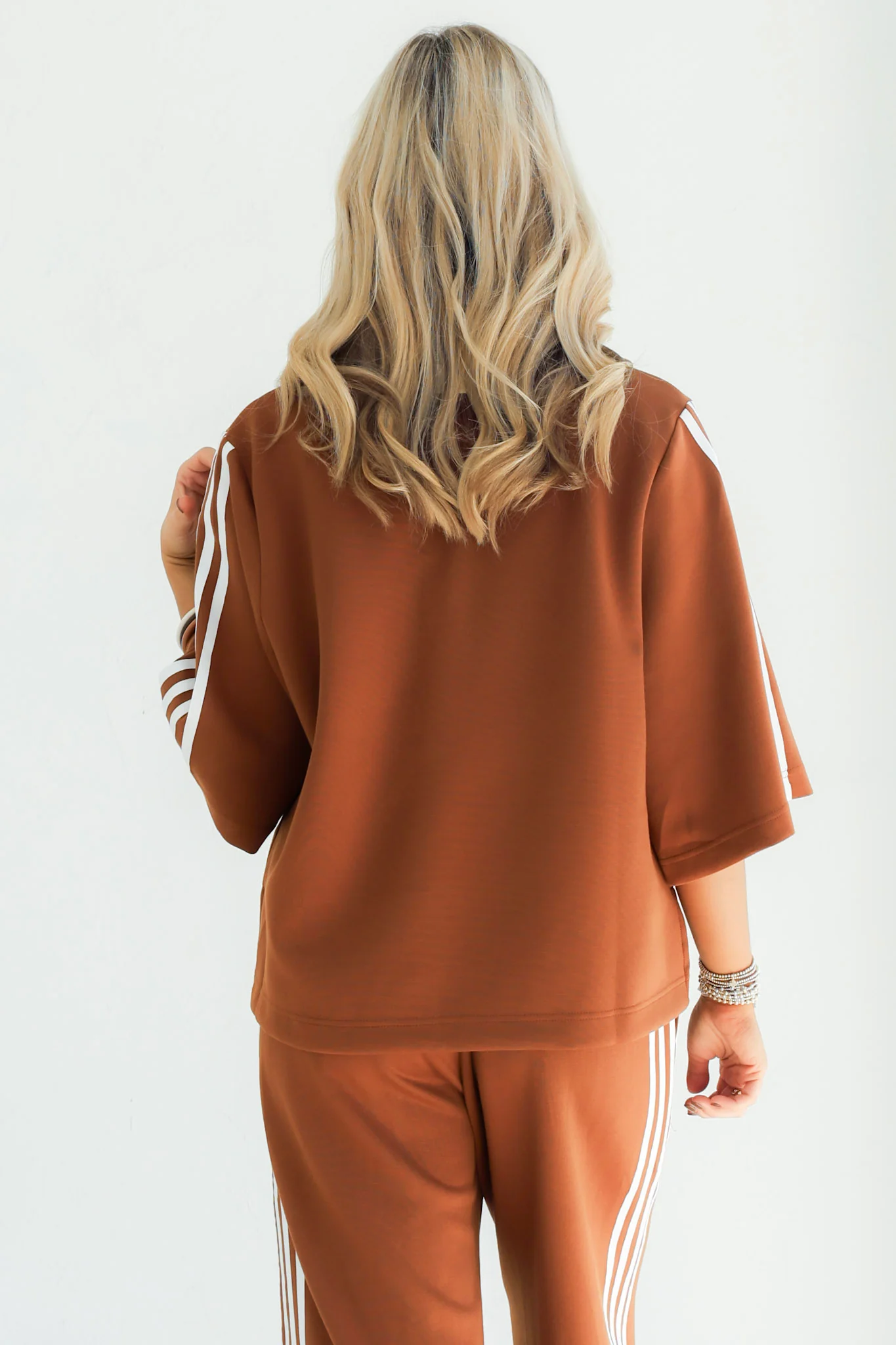 Another Time Chocolate Brown Short Sleeve Top - Image 3