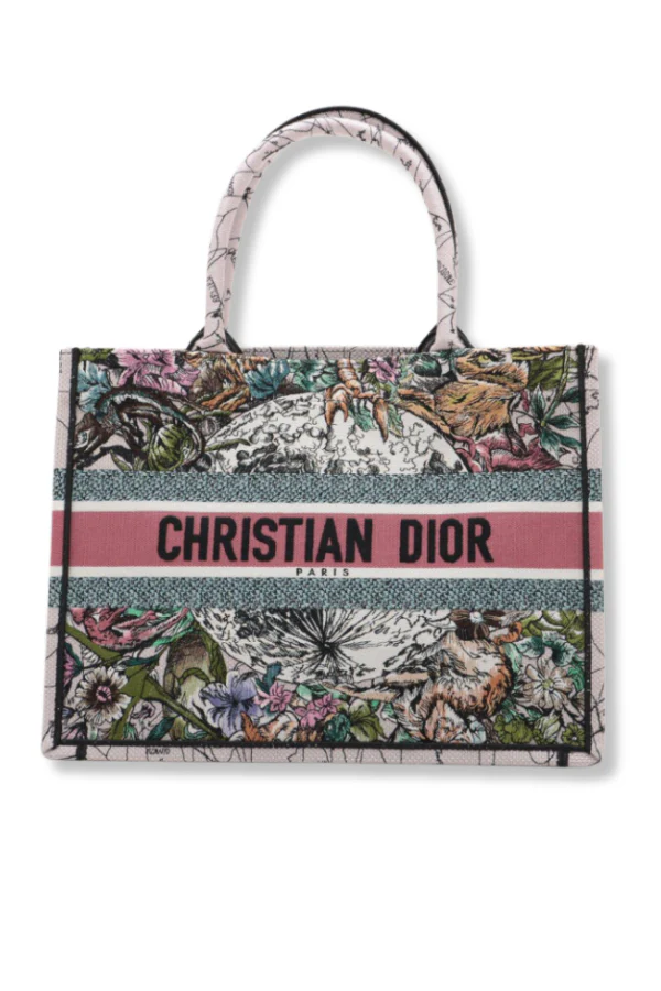 Christian Dior Book Tote Medium Canvas Multicolor
