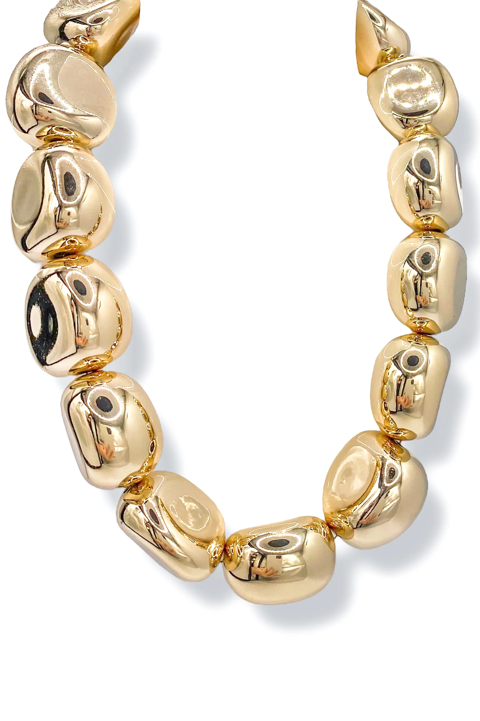 Chunky Gold Nugget Statement Necklace