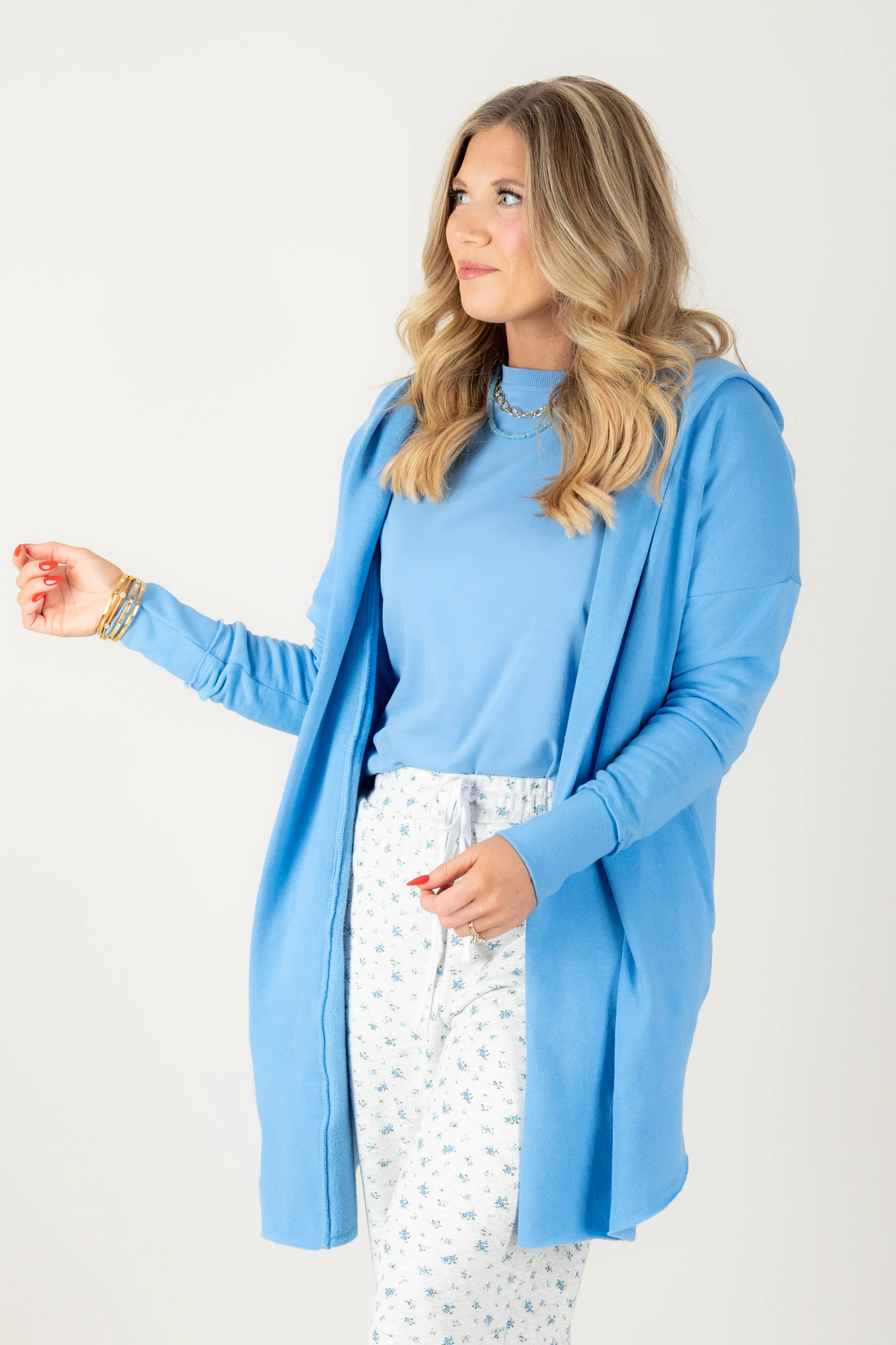 Close To You Denim Drift Long Sleeve Cardigan - Image 5
