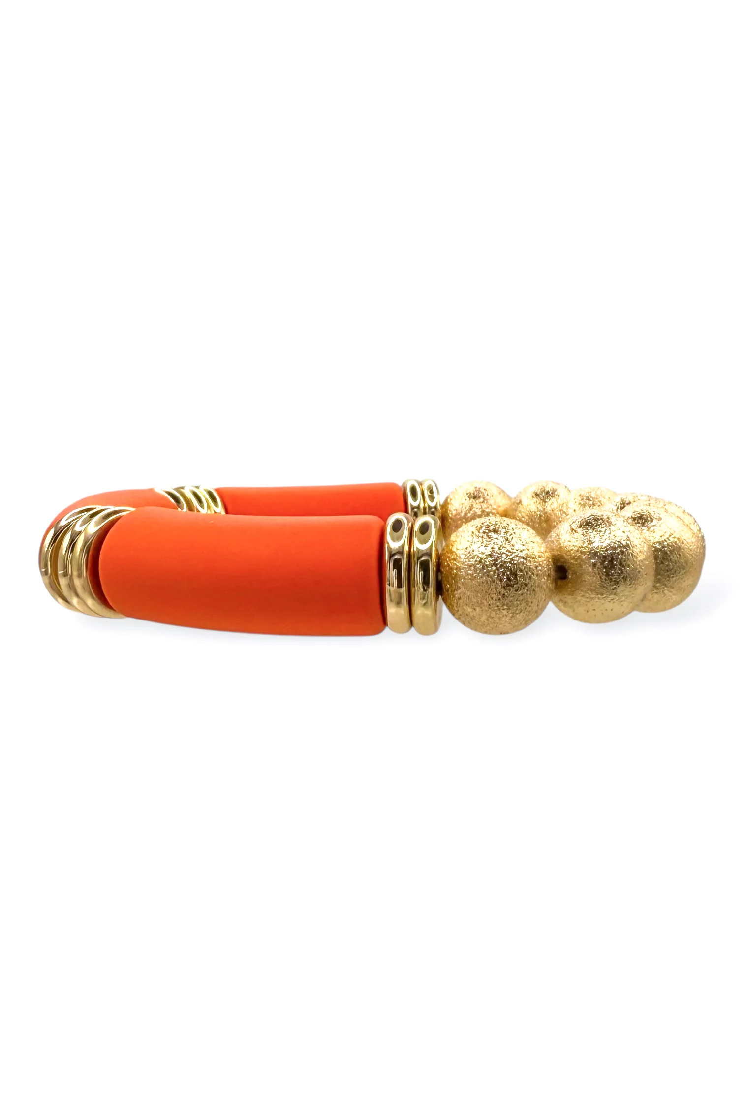 You're So Fine Orange and Gold Stretch Bracelet