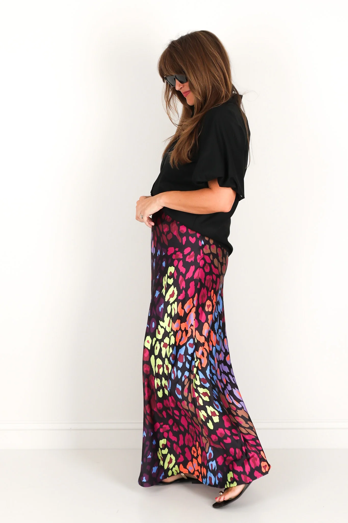 Frankie Multi Color Leopard Print Maxi Skirt - Image 6