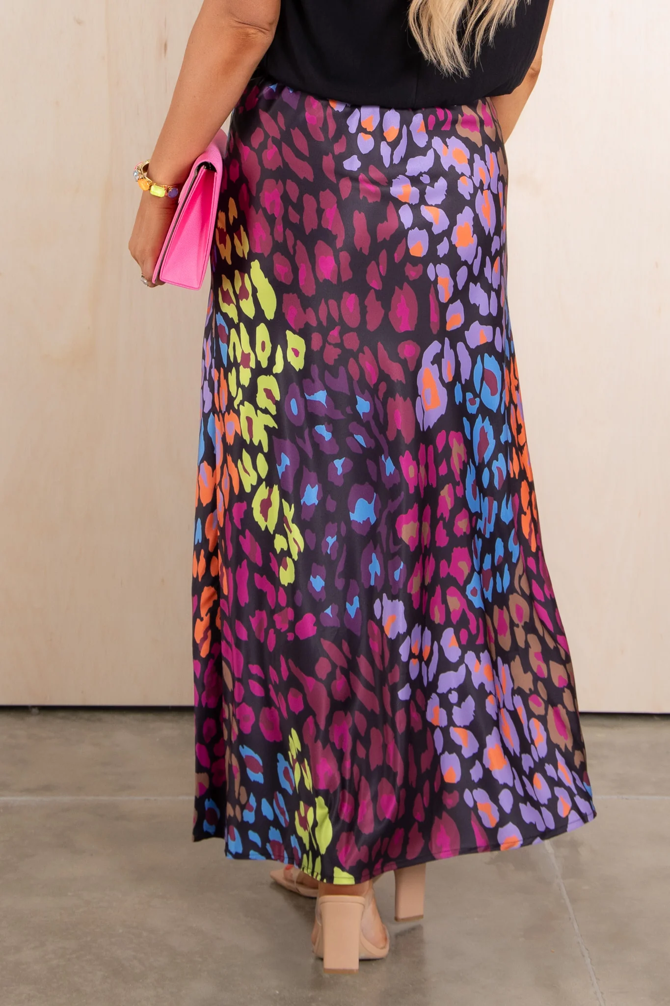 Frankie Multi Color Leopard Print Maxi Skirt - Image 9