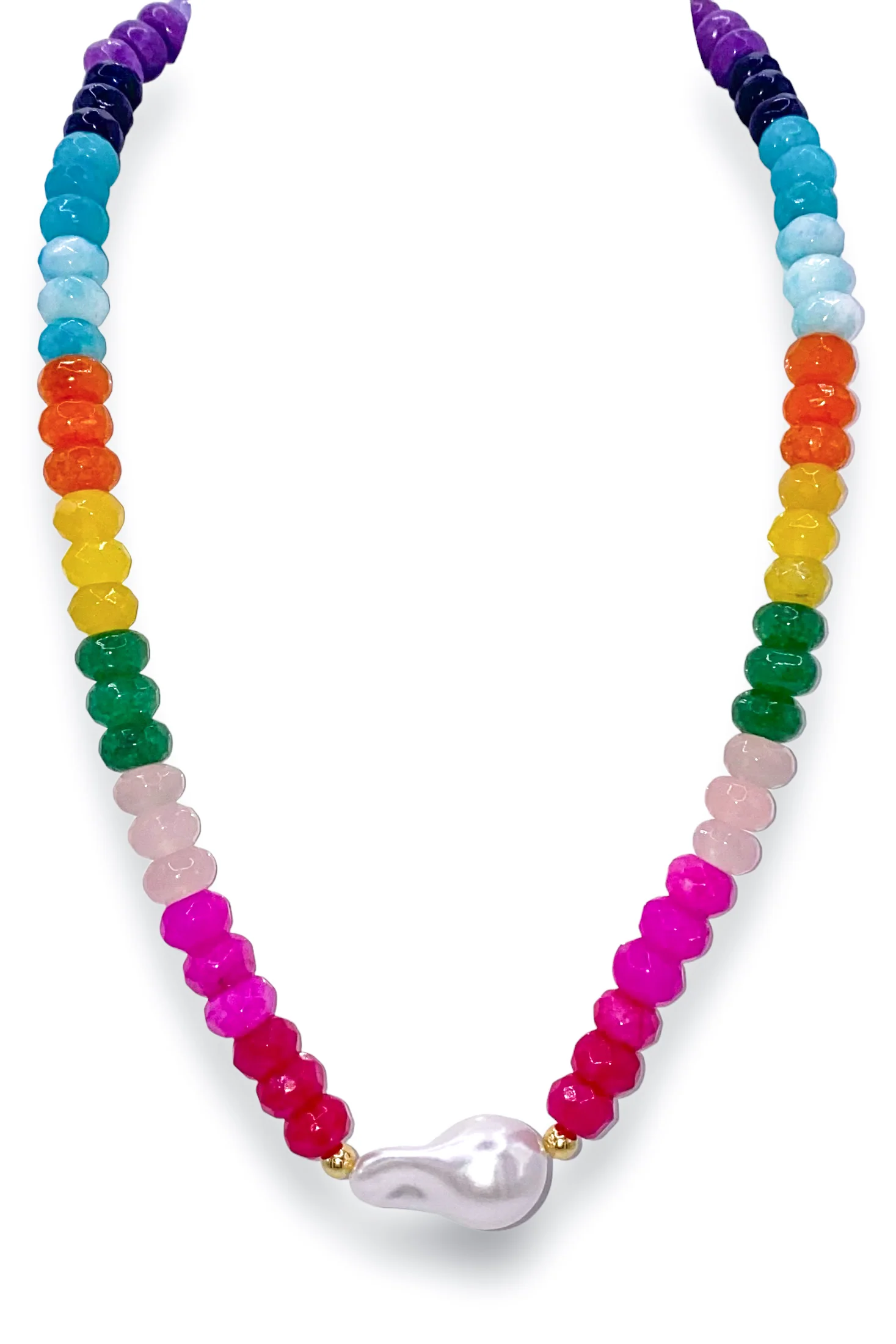 Lily Necklace - Multi Pearl