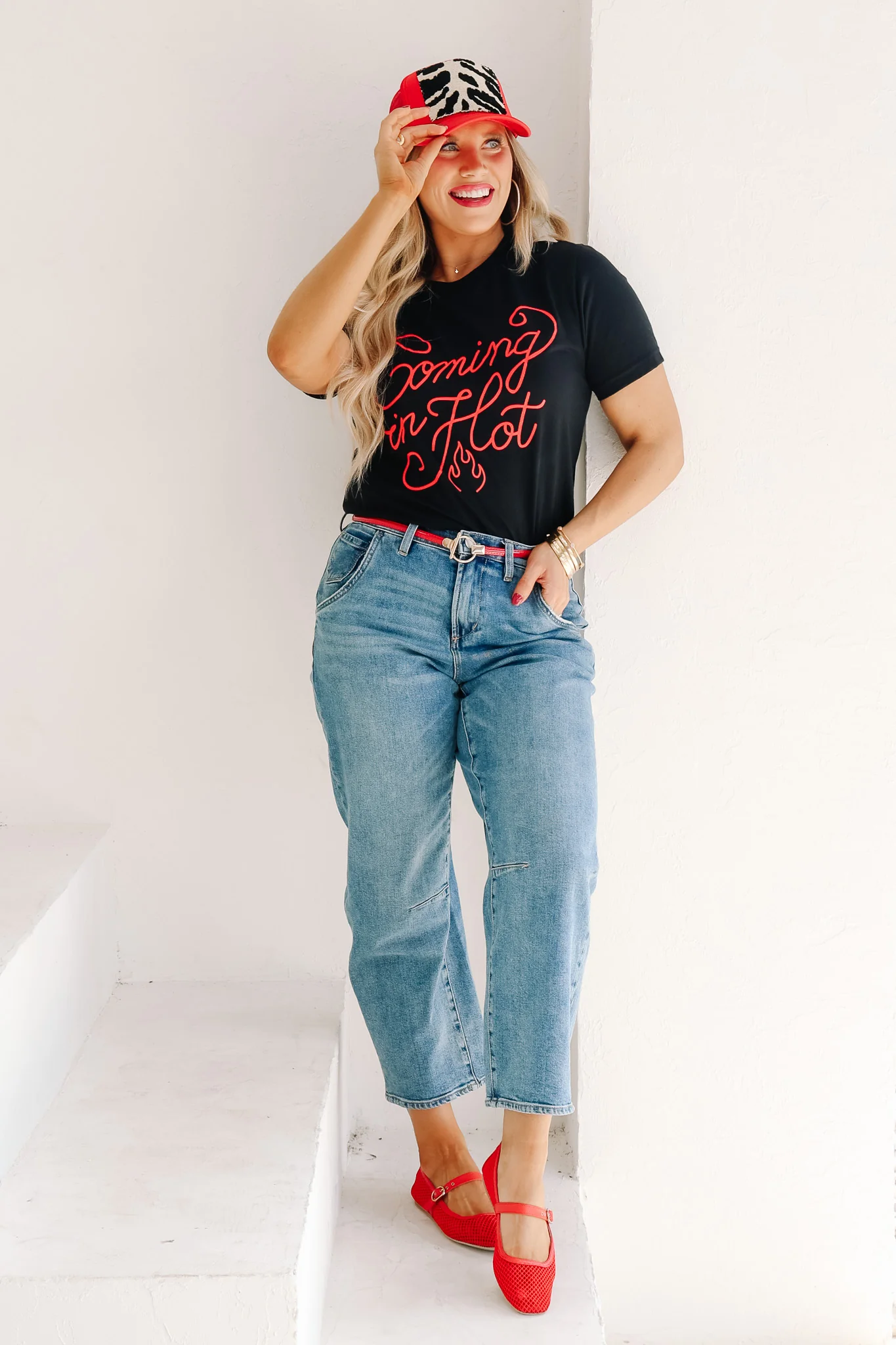 Coming In Hot Black Short Sleeve Tee