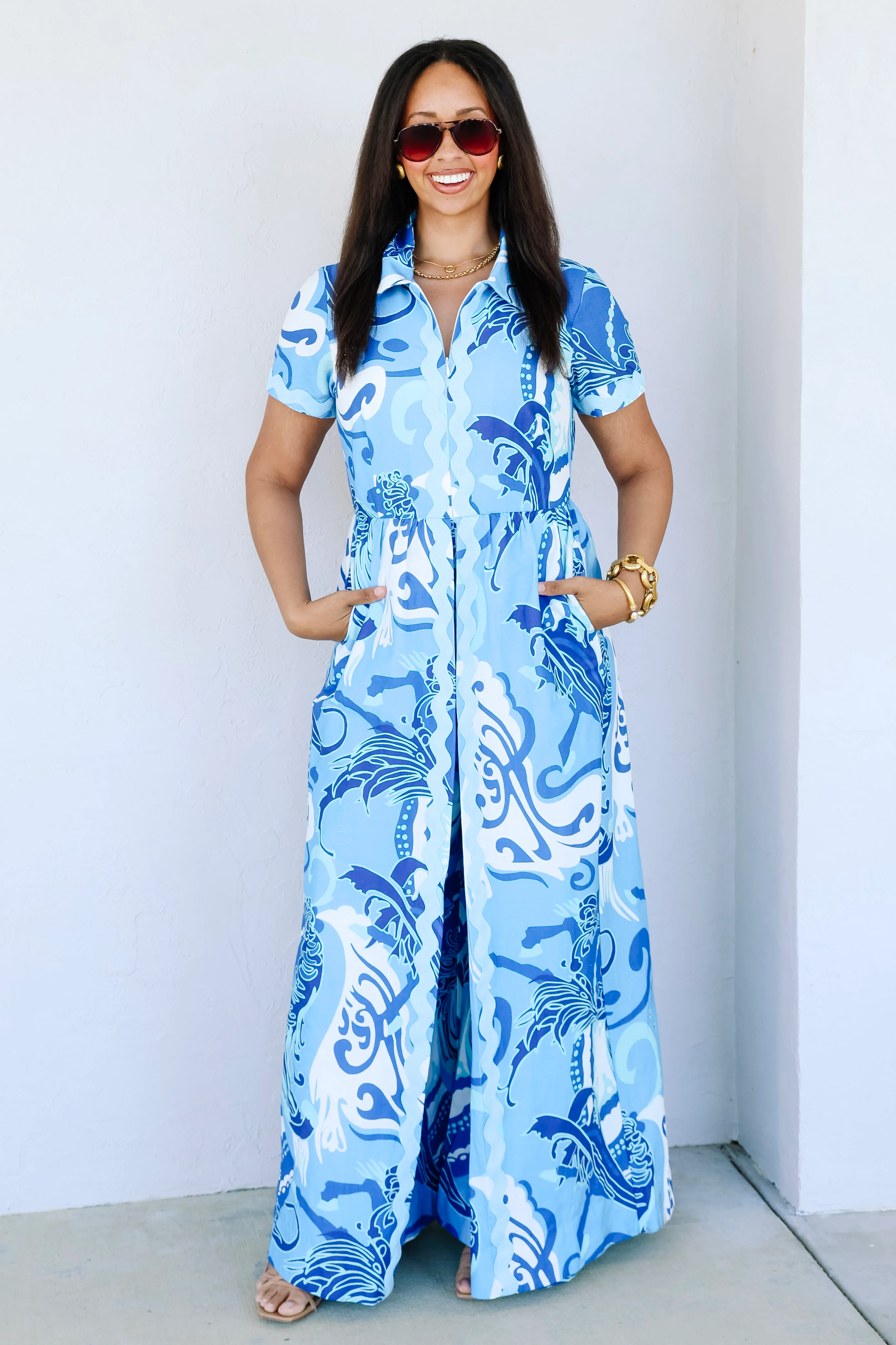 Coulotte Nouveau Lapis Short Sleeve Jumpsuit - Image 2