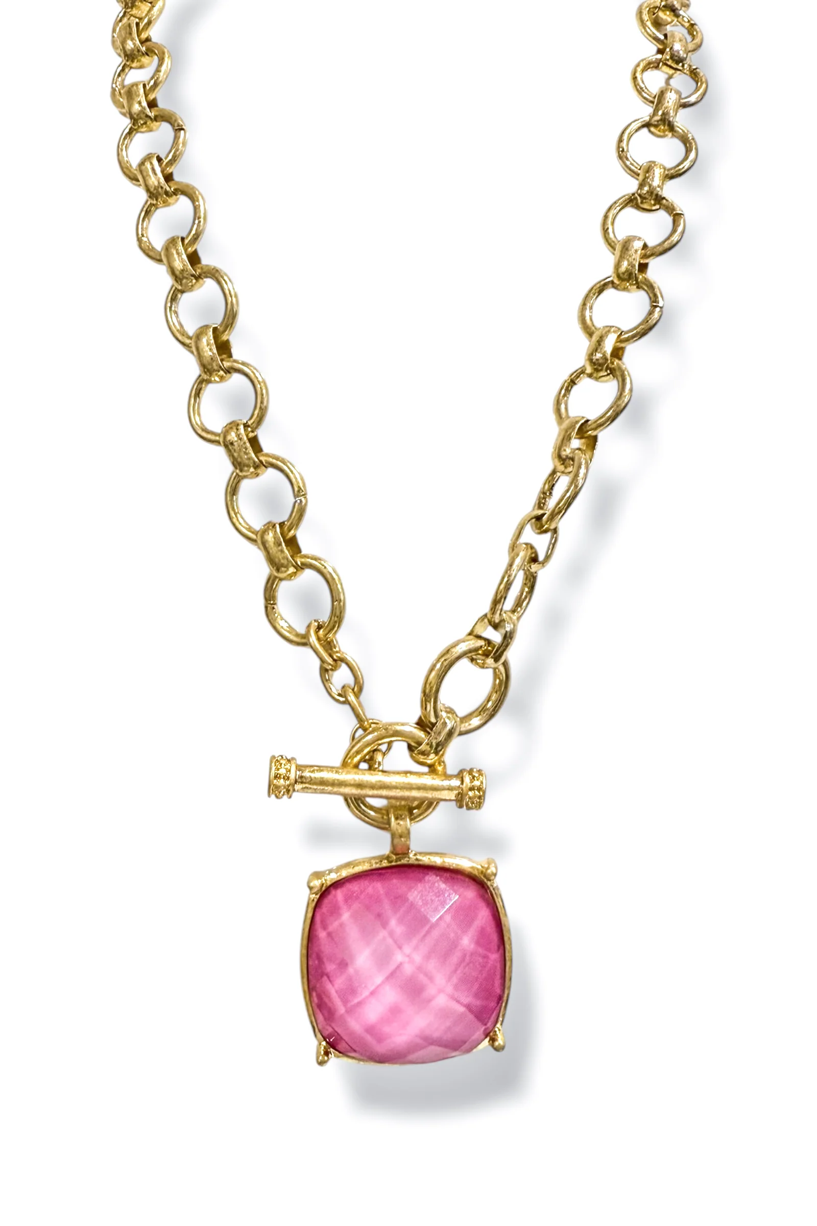 Courtney Pink Statement Necklace