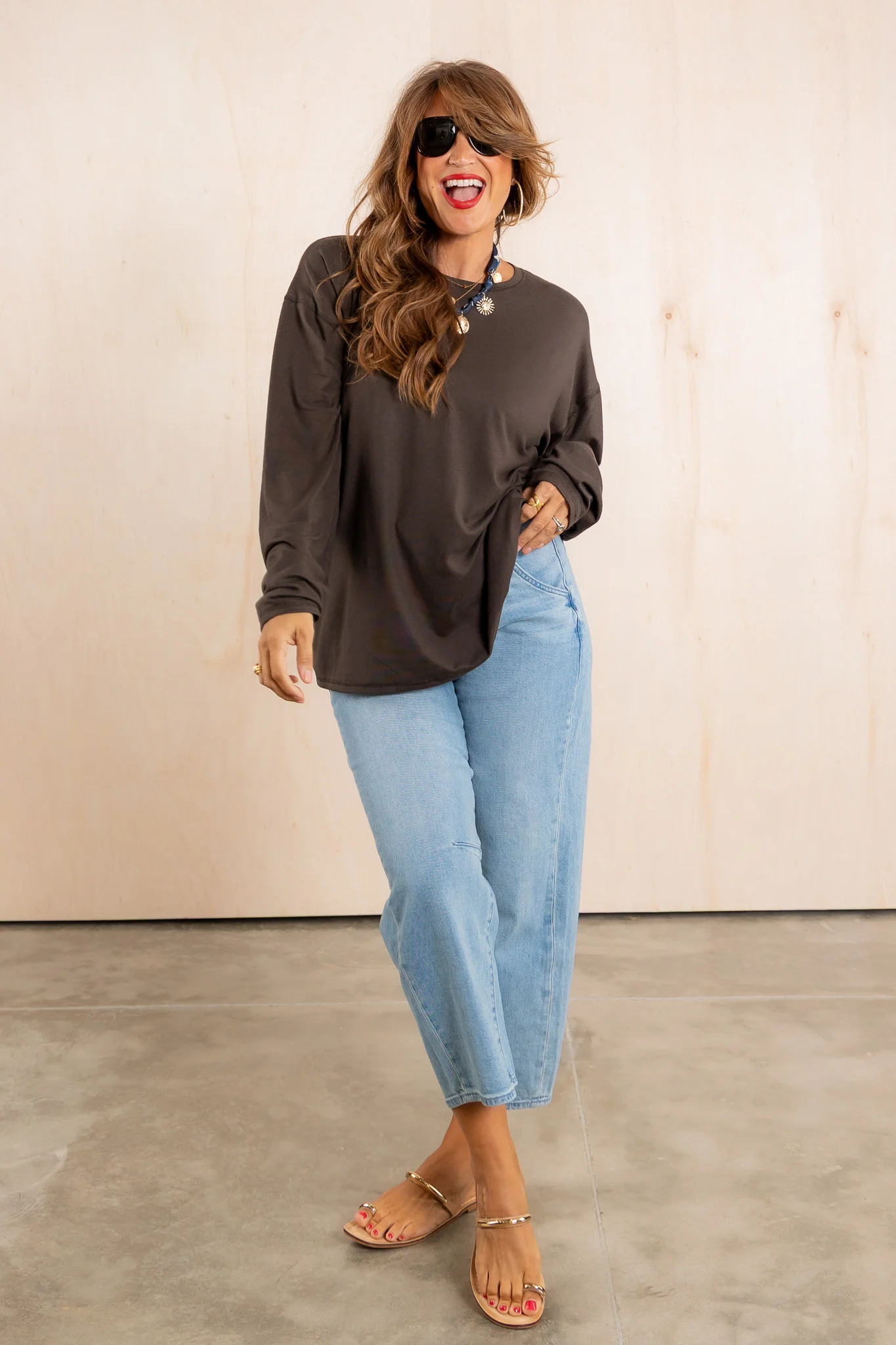 Into You Dark Olive Long Sleeve Top - Image 5
