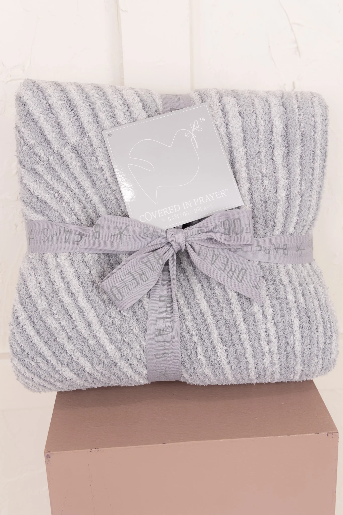 Barefoot Dreams Cozychic Covered In Prayer Moonbeam Multi Throw Blanket - Image 3