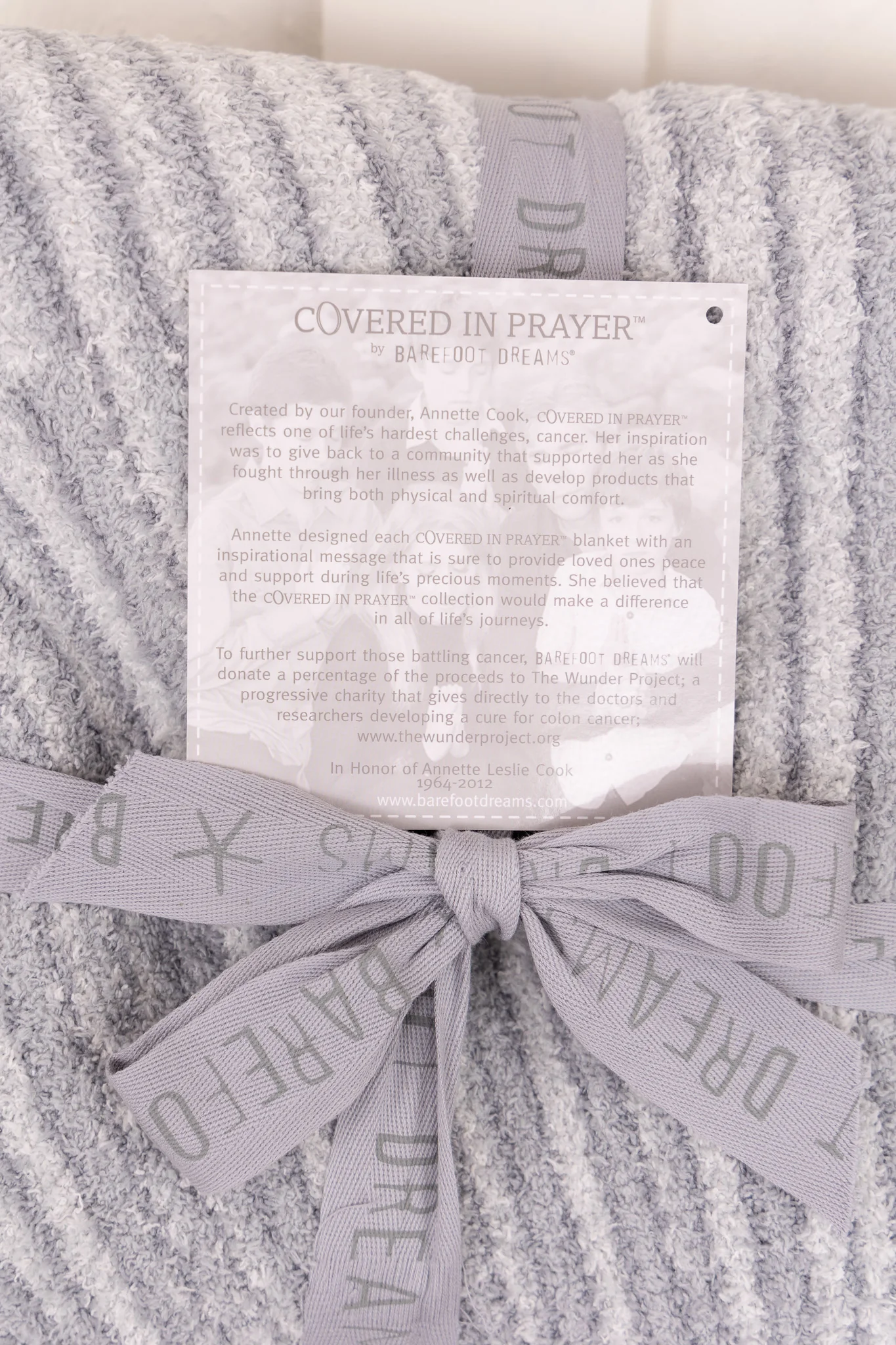 Barefoot Dreams Cozychic Covered In Prayer Moonbeam Multi Throw Blanket - Image 7