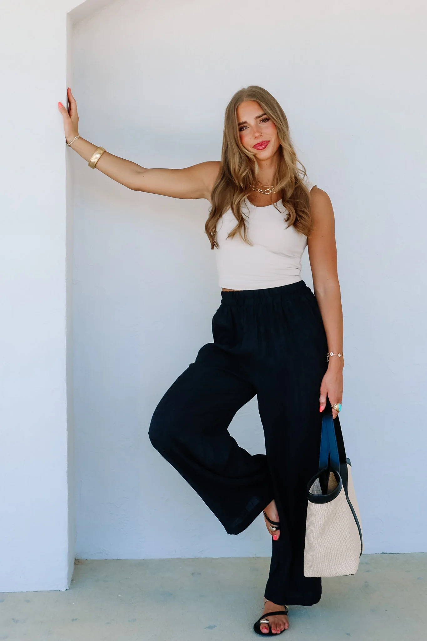 Sloane Black Wide Leg Pant - Image 5