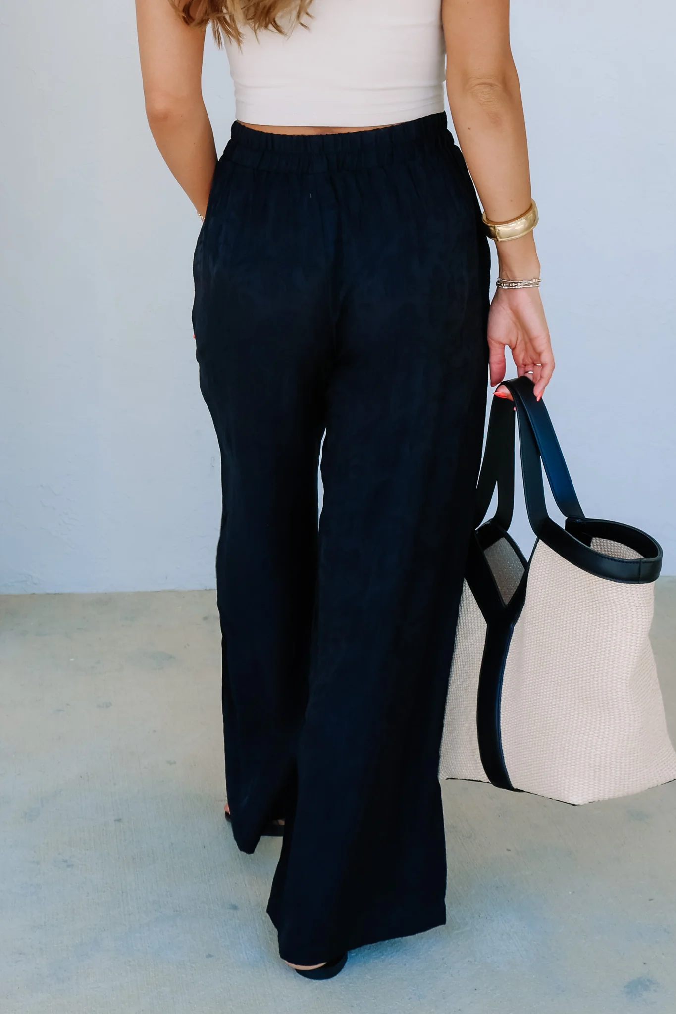 Sloane Black Wide Leg Pant - Image 7
