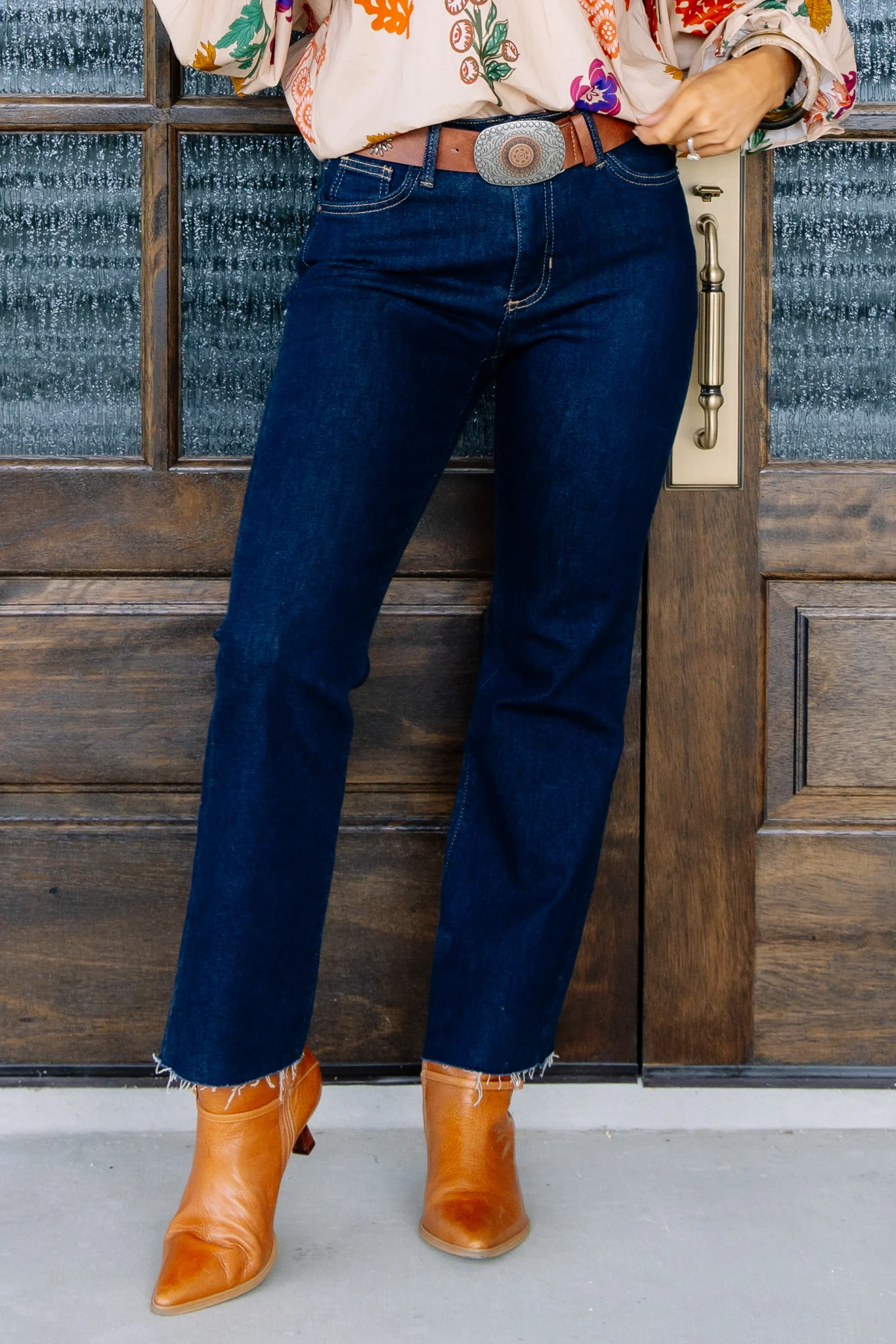 Just Black Dark Denim Cropped Flare Jean - Image 3