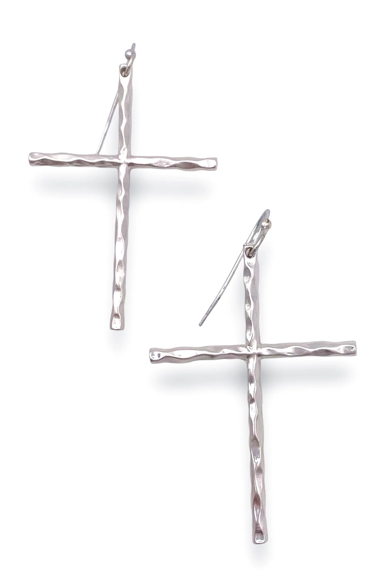I'm So Blessed Earrings - Matte Silver - FINAL SALE