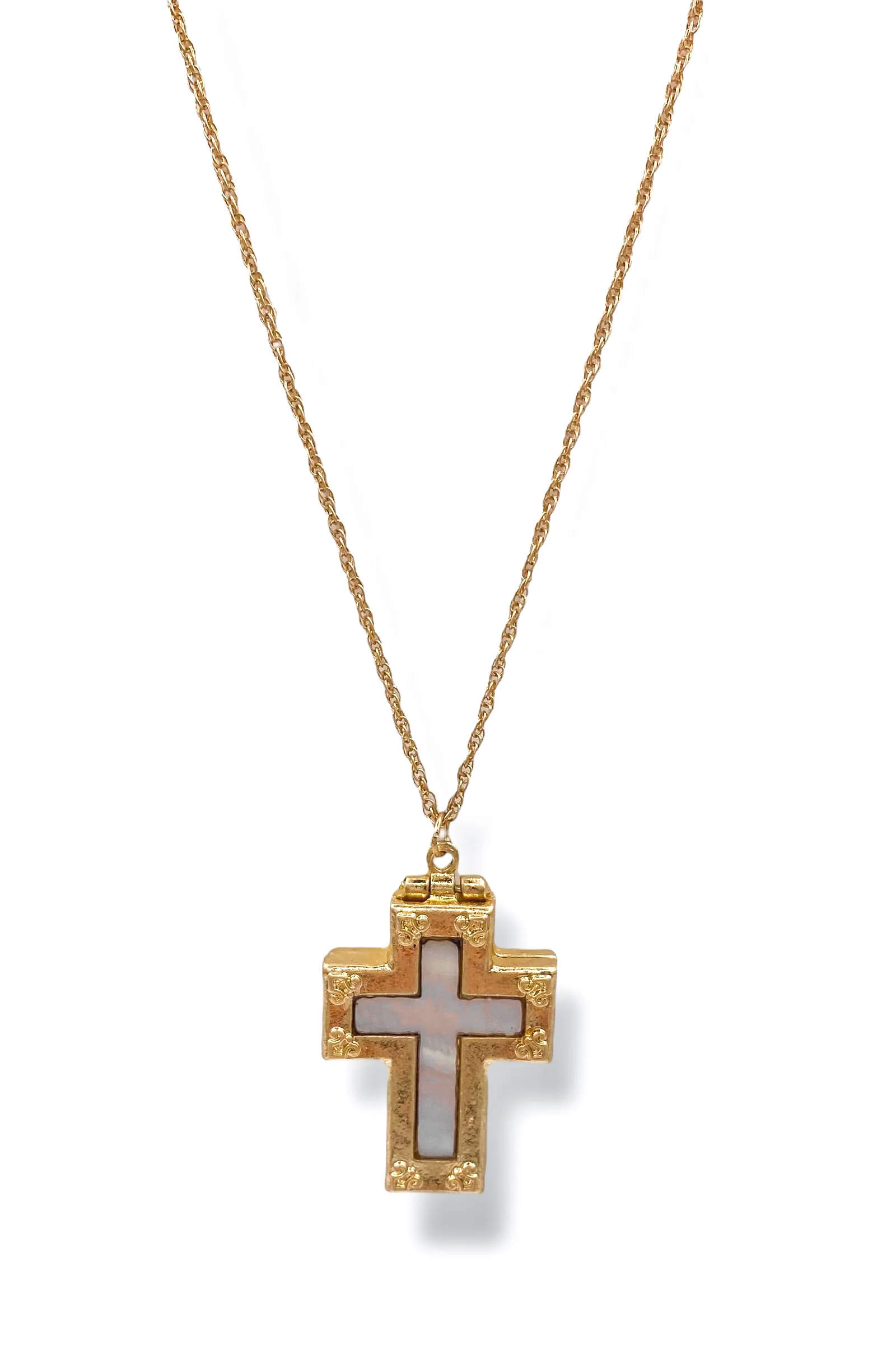 Leader Of My Life Cross Locket Necklace *Final Sale*