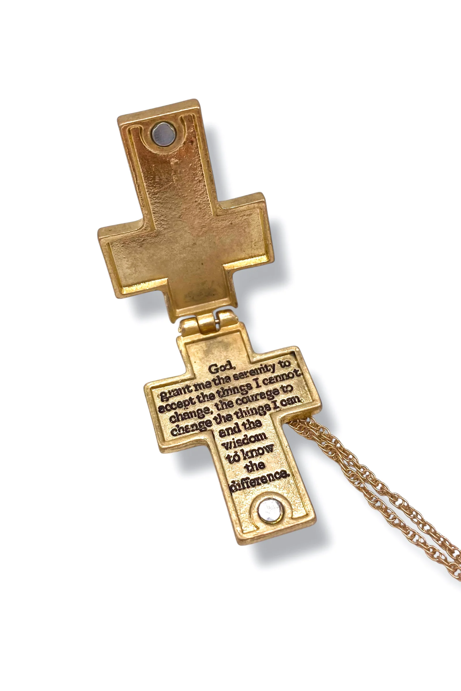 Leader Of My Life Cross Locket Necklace *Final Sale* - Image 2