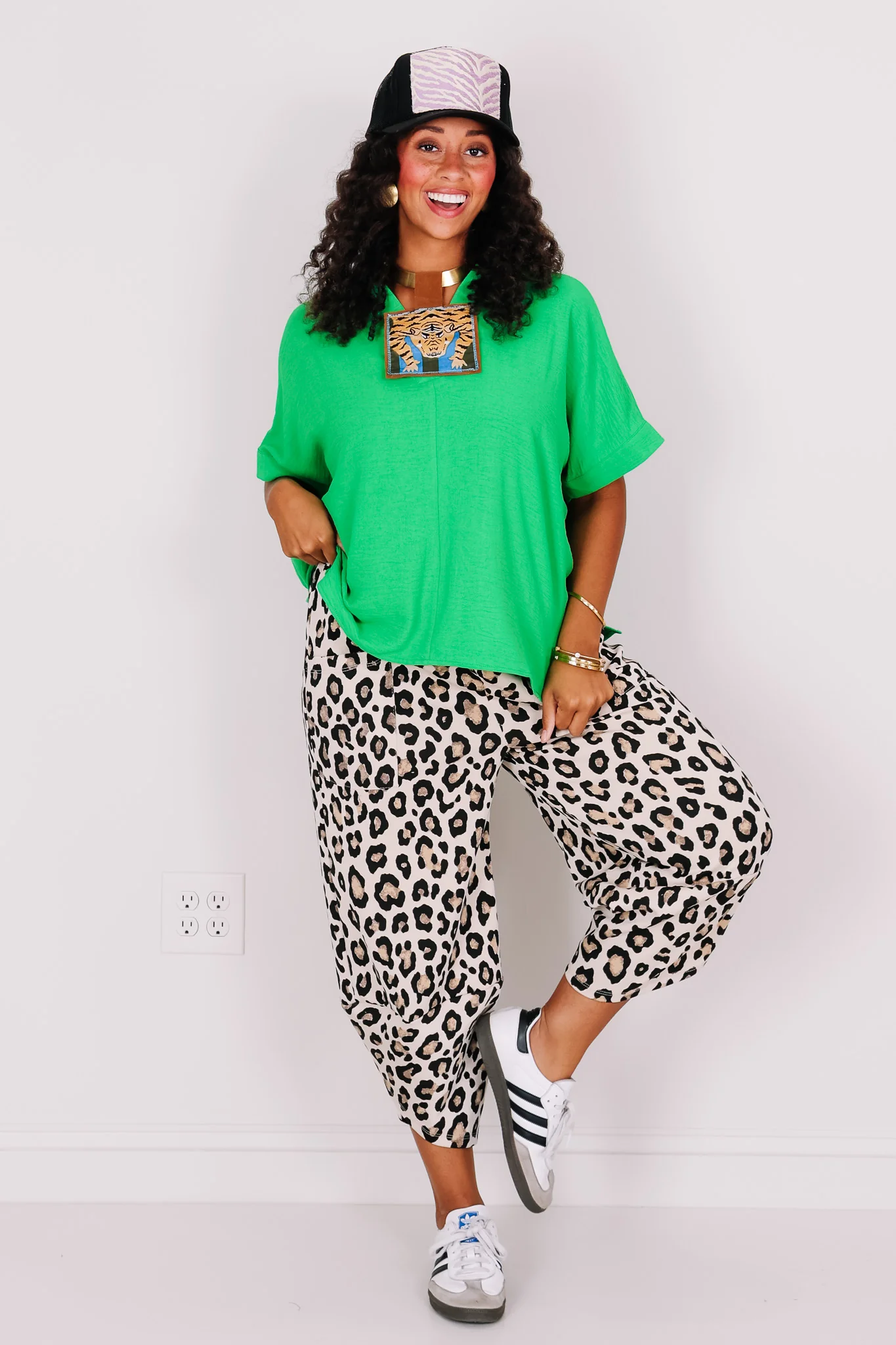 Dana Short Sleeve Kelly Green Top