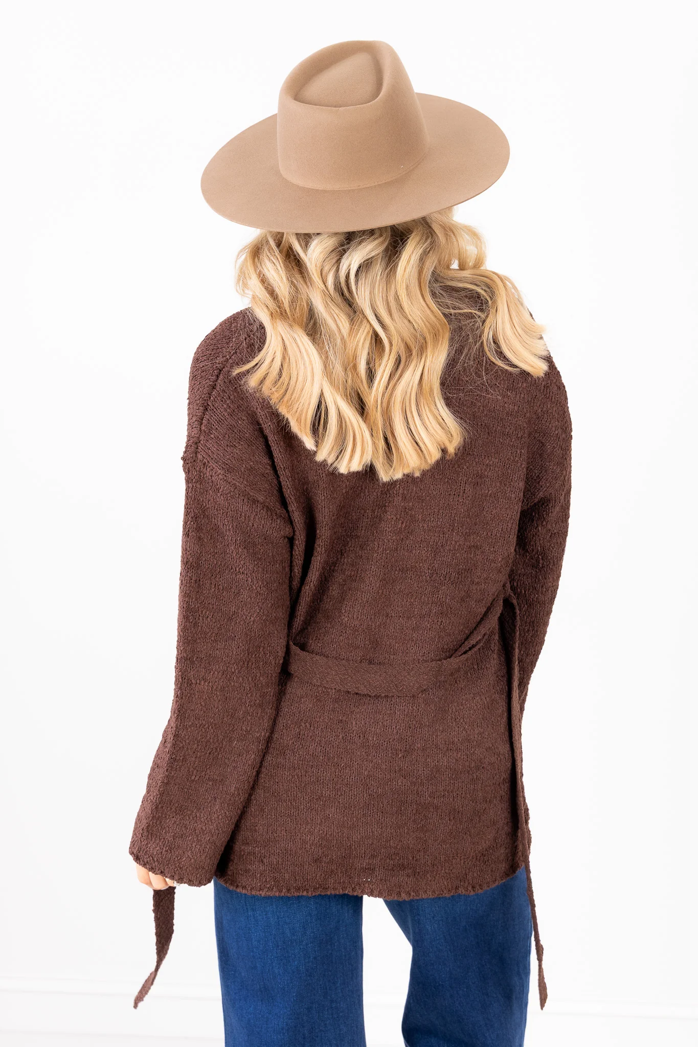 Kimmy Dark Brown Long Sleeve Cardigan - Image 4