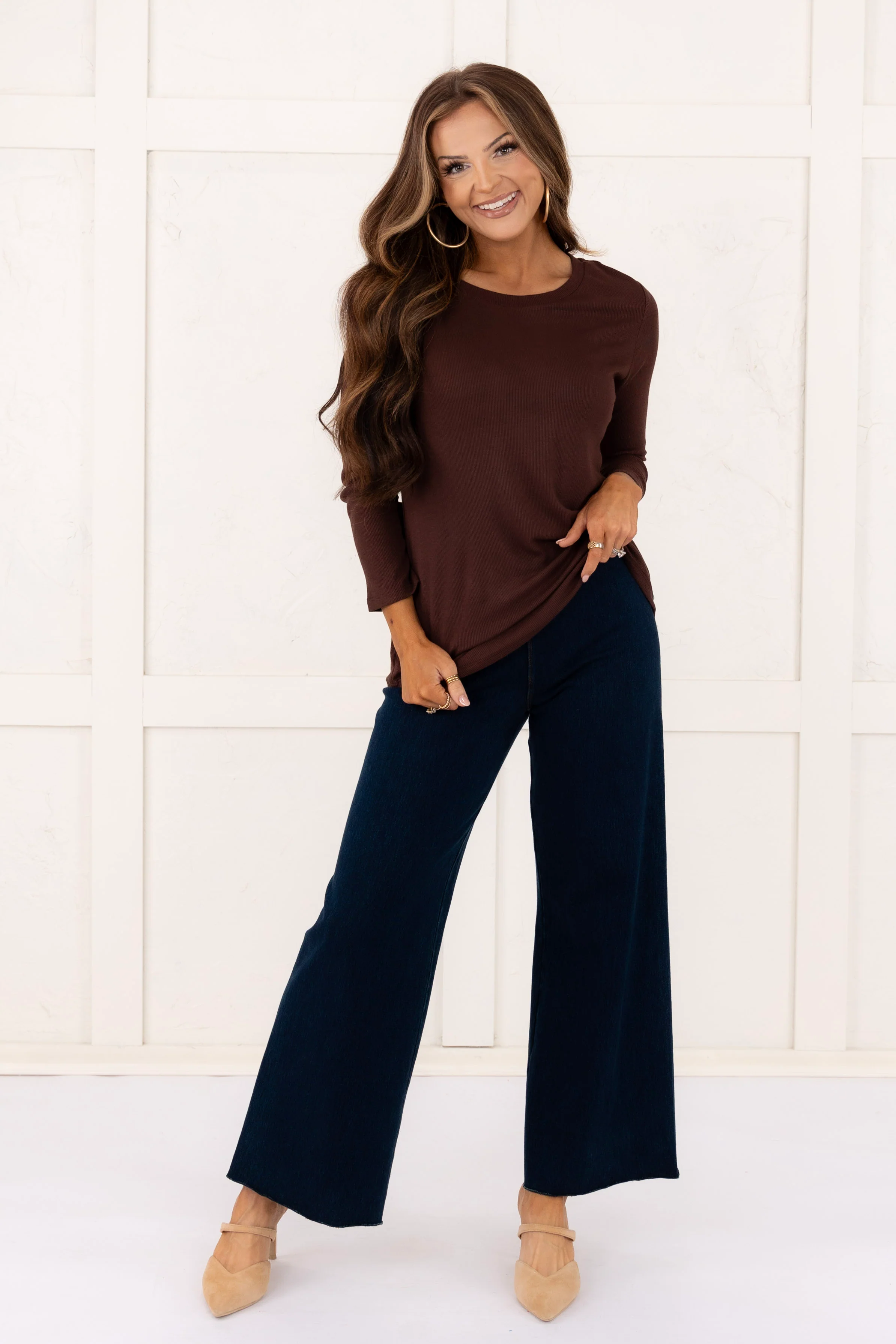 All The Better Long Sleeve Top - Chocolate - DOORBUSTER - Image 4