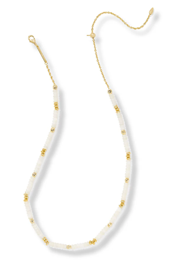 Kendra Scott Deliah Gold Ivory Mother Of Pearl Strand Necklace