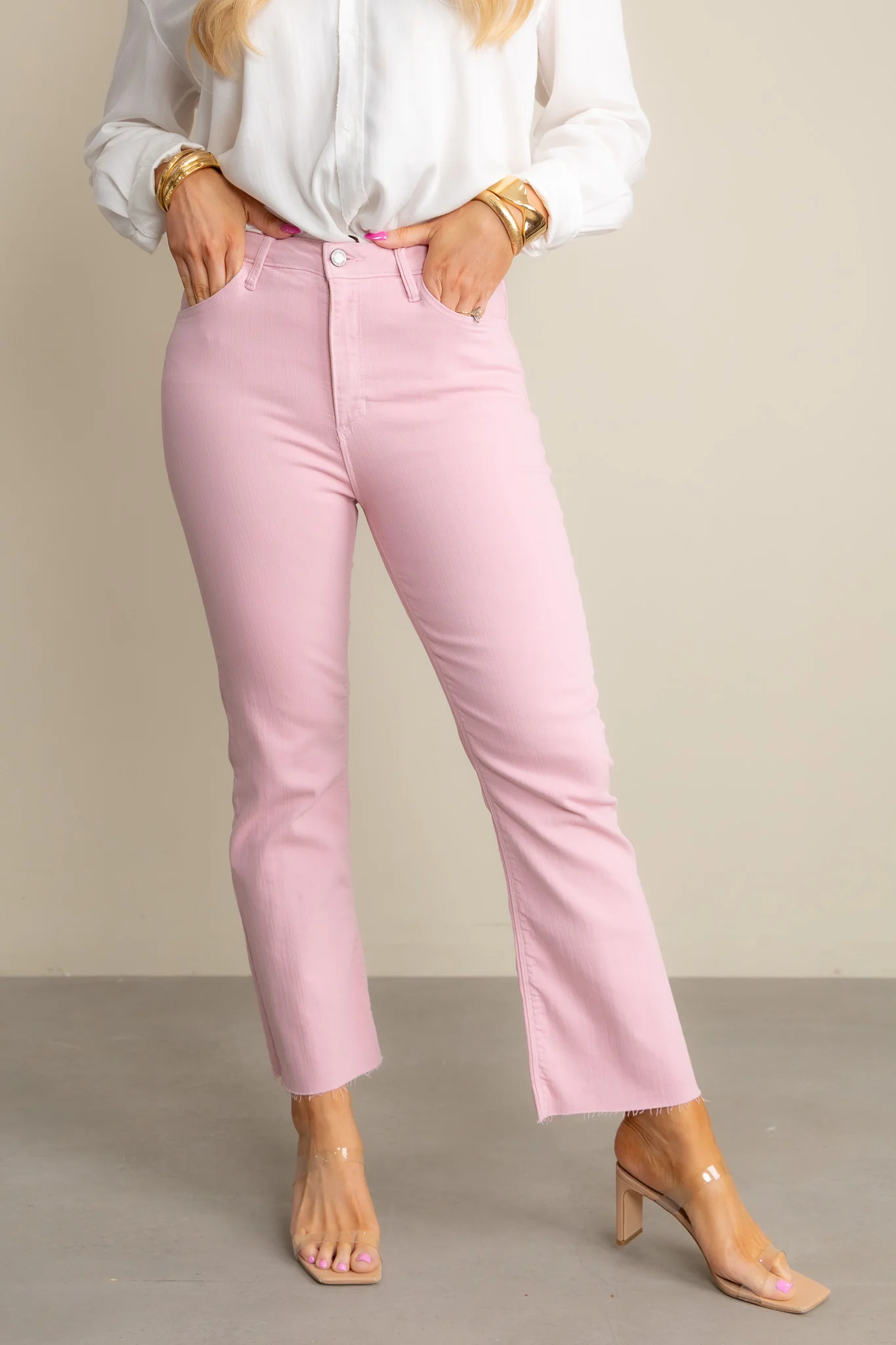 Just Black Demi Light Rose Cropped Flare Jean - Image 5