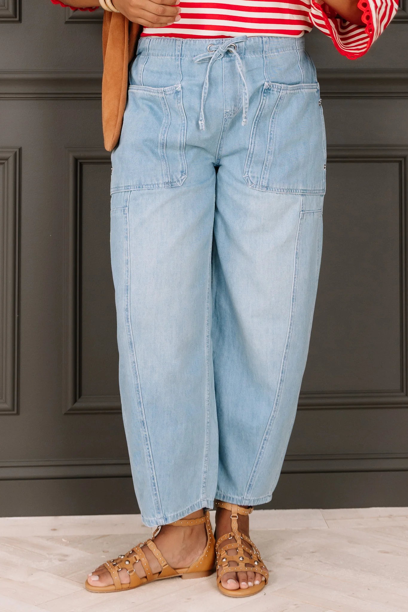 Staying Hopeful Denim Barrel Pant - Image 4