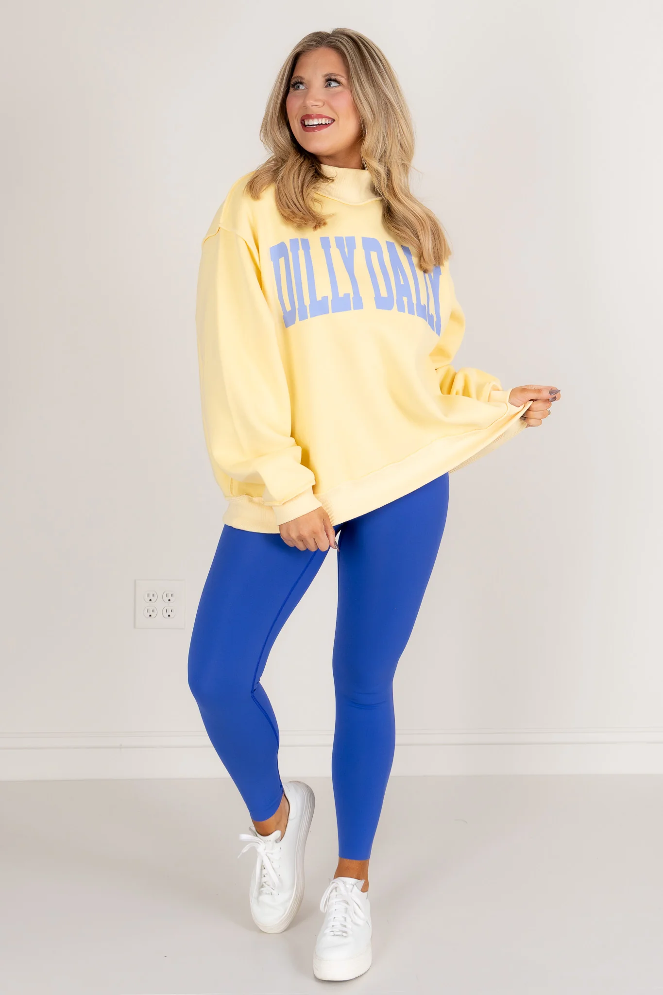 Dilly Dally Yellow Mock Neck Sweatshirt - Image 6