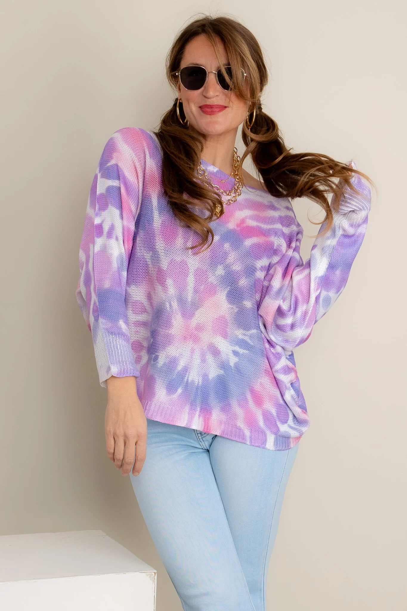 Donatella Tie Dye Long Sleeve Sweater - Image 6