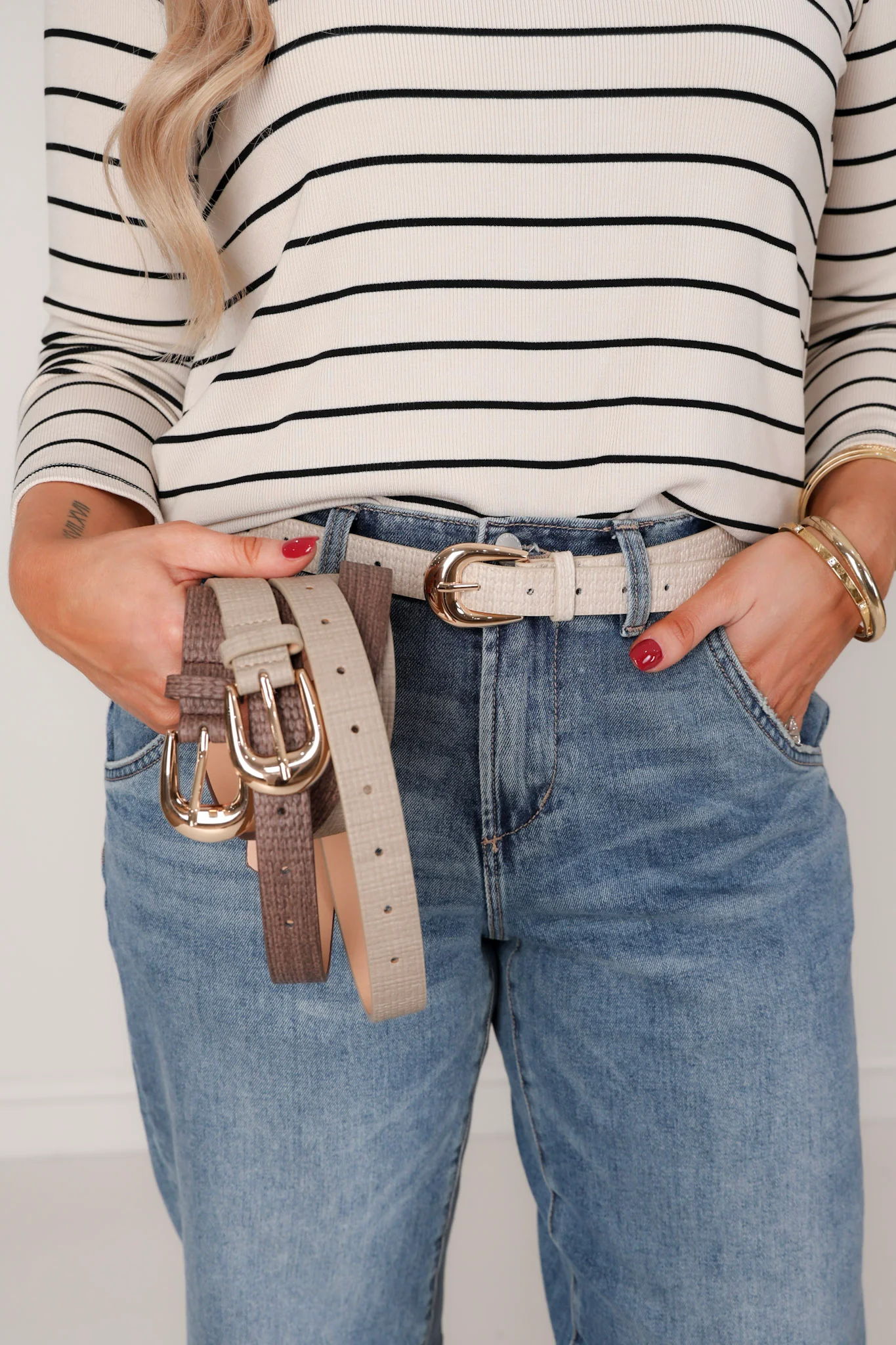 Don't Blame Me Mocha Multi Belt Set