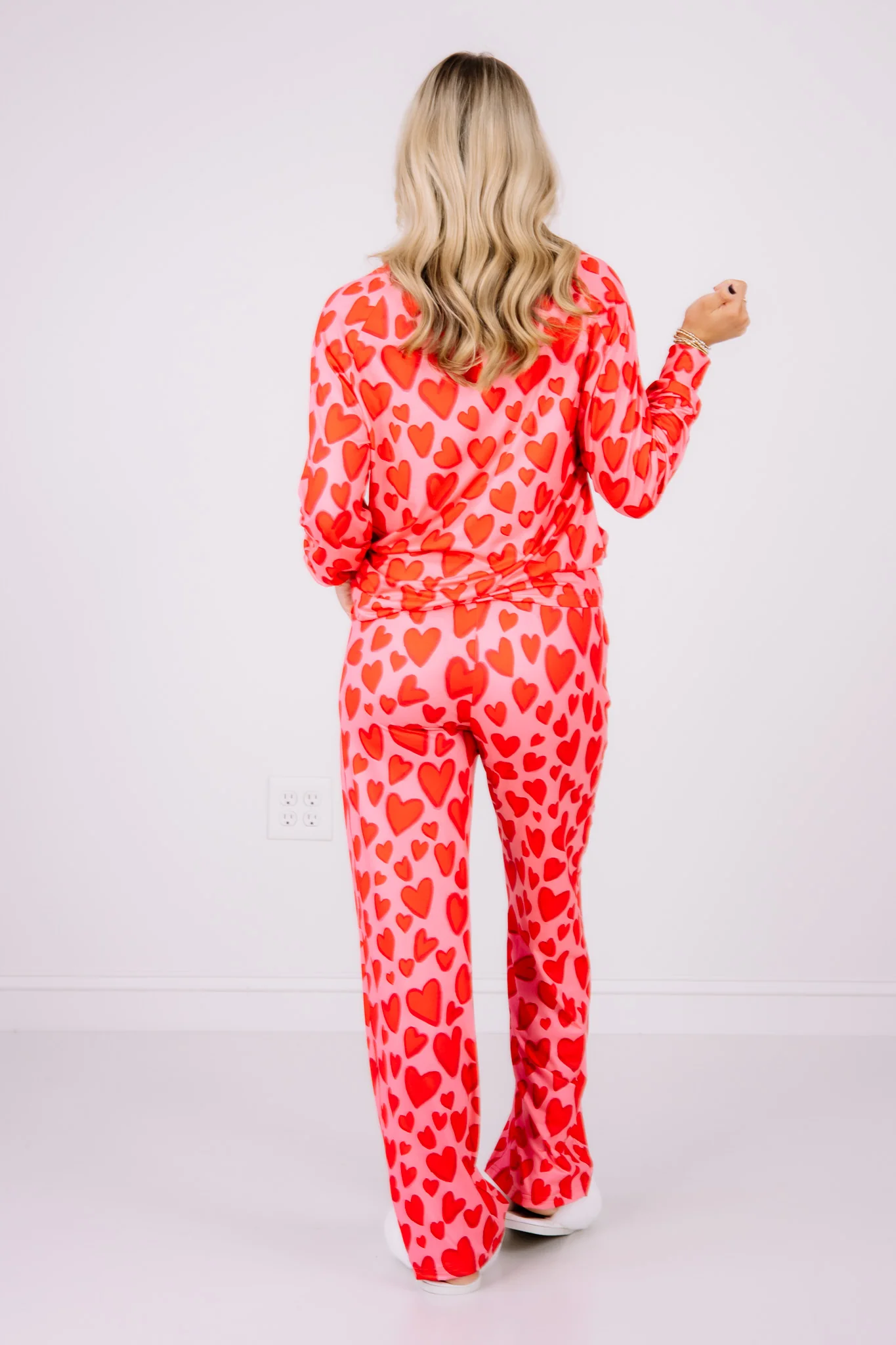 DOORBUSTER Red Heart Wide Leg Pajama Set - Image 8