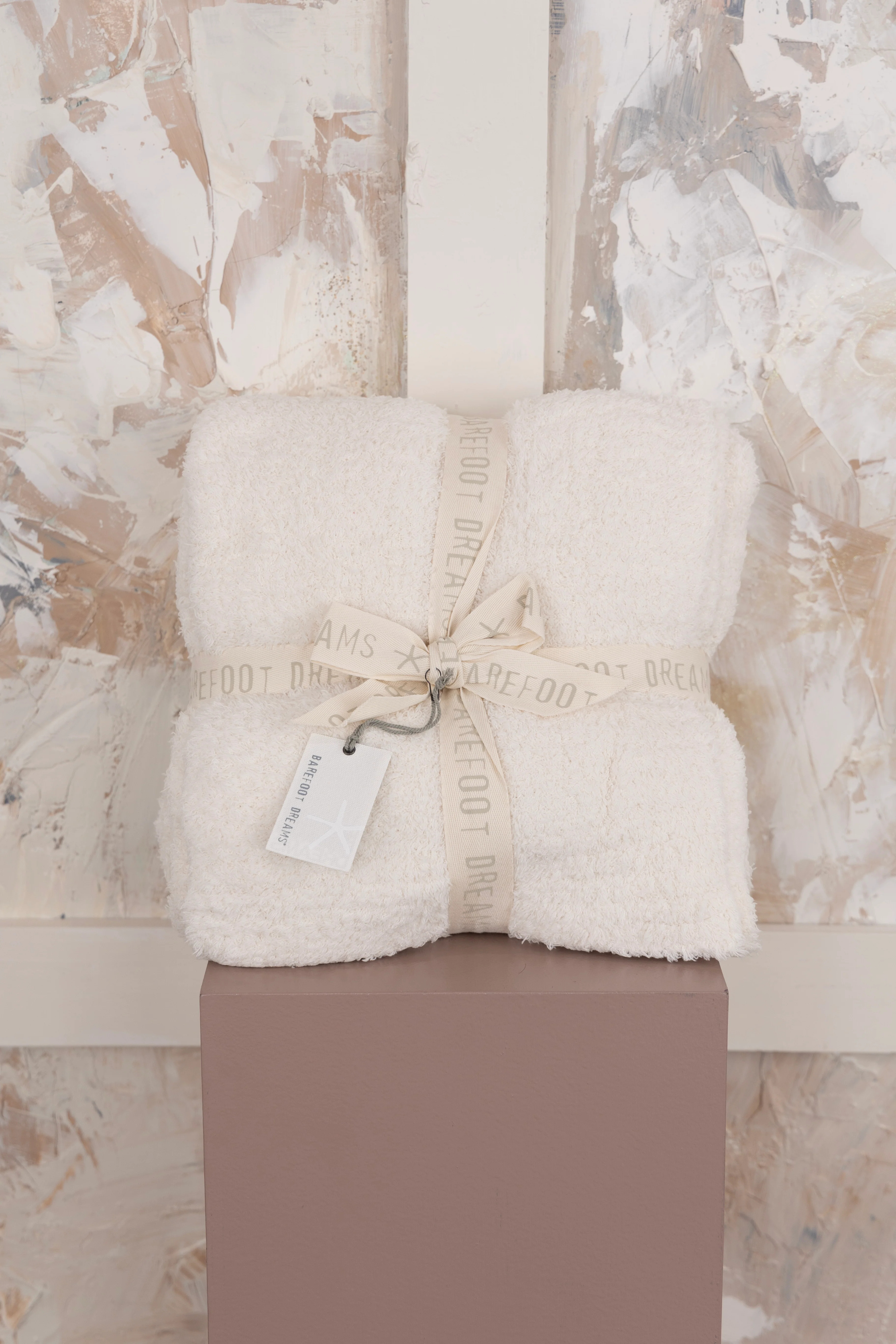Barefoot Dreams Cream Dream Cozychic Throw Blanket - Image 3