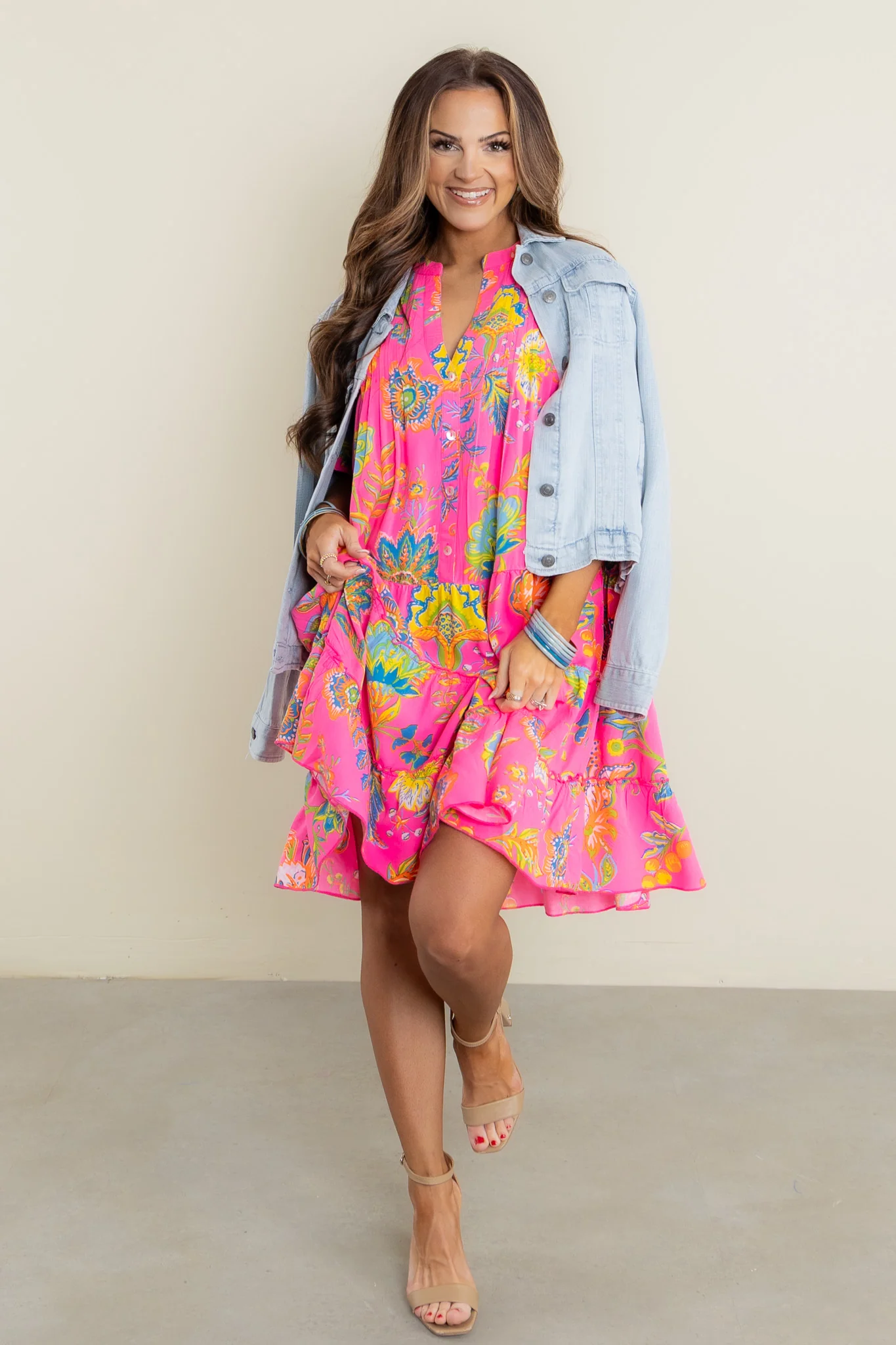 Ticket To Paradise Floral Pink Mini Dress *Final Sale* - Image 4