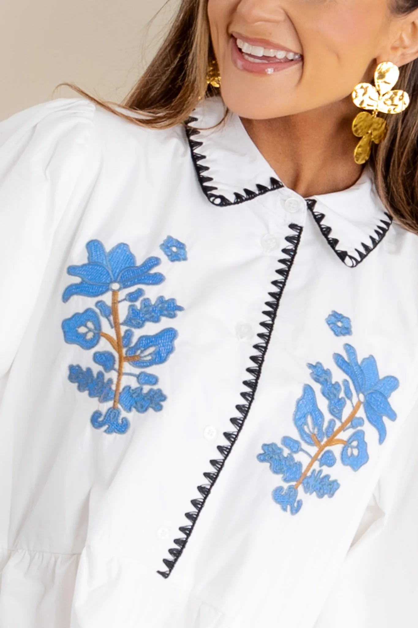 Sweet Attention Long Sleeve Off White Mini Dress - Image 2