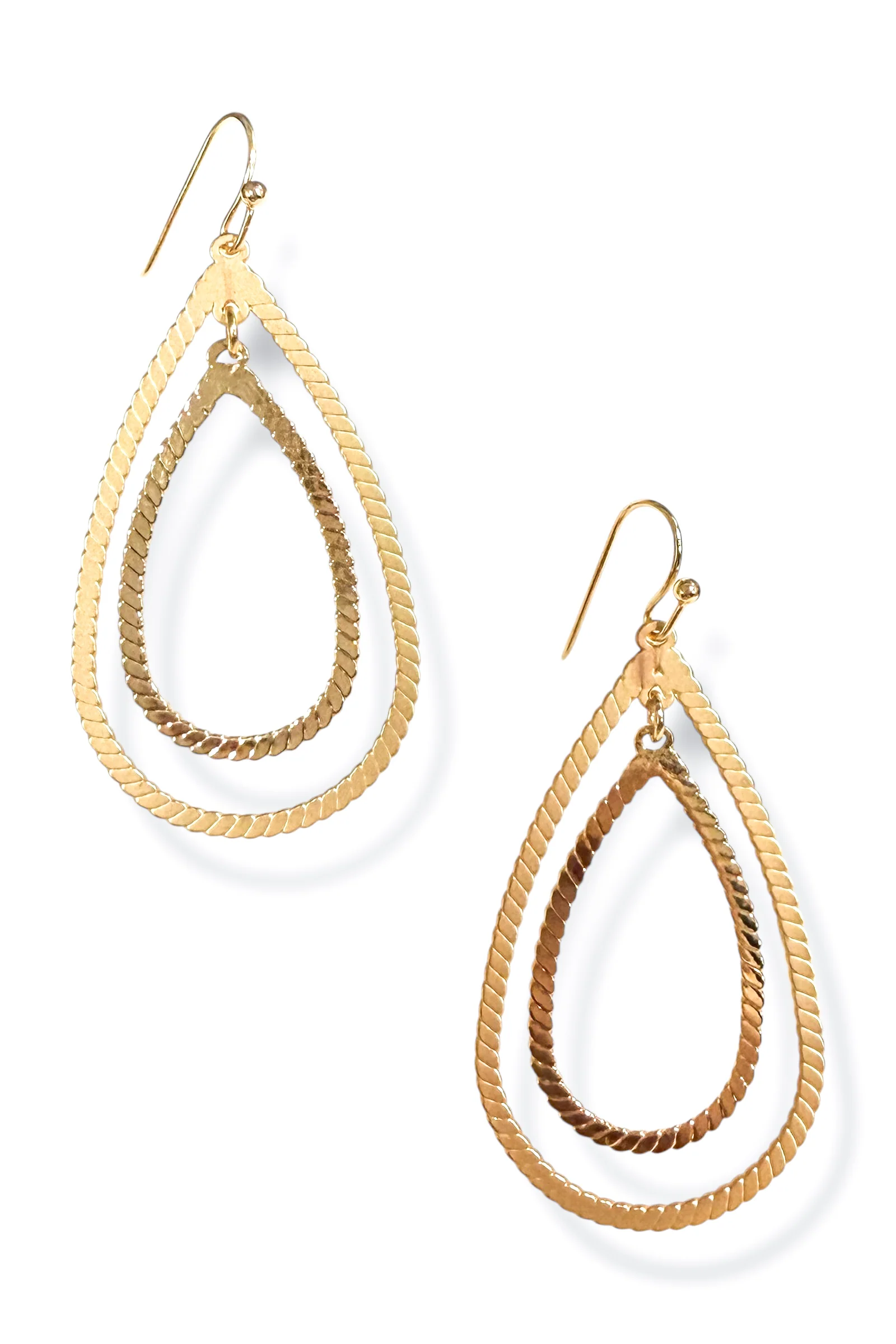 See You There Gold Teardrop Earrings