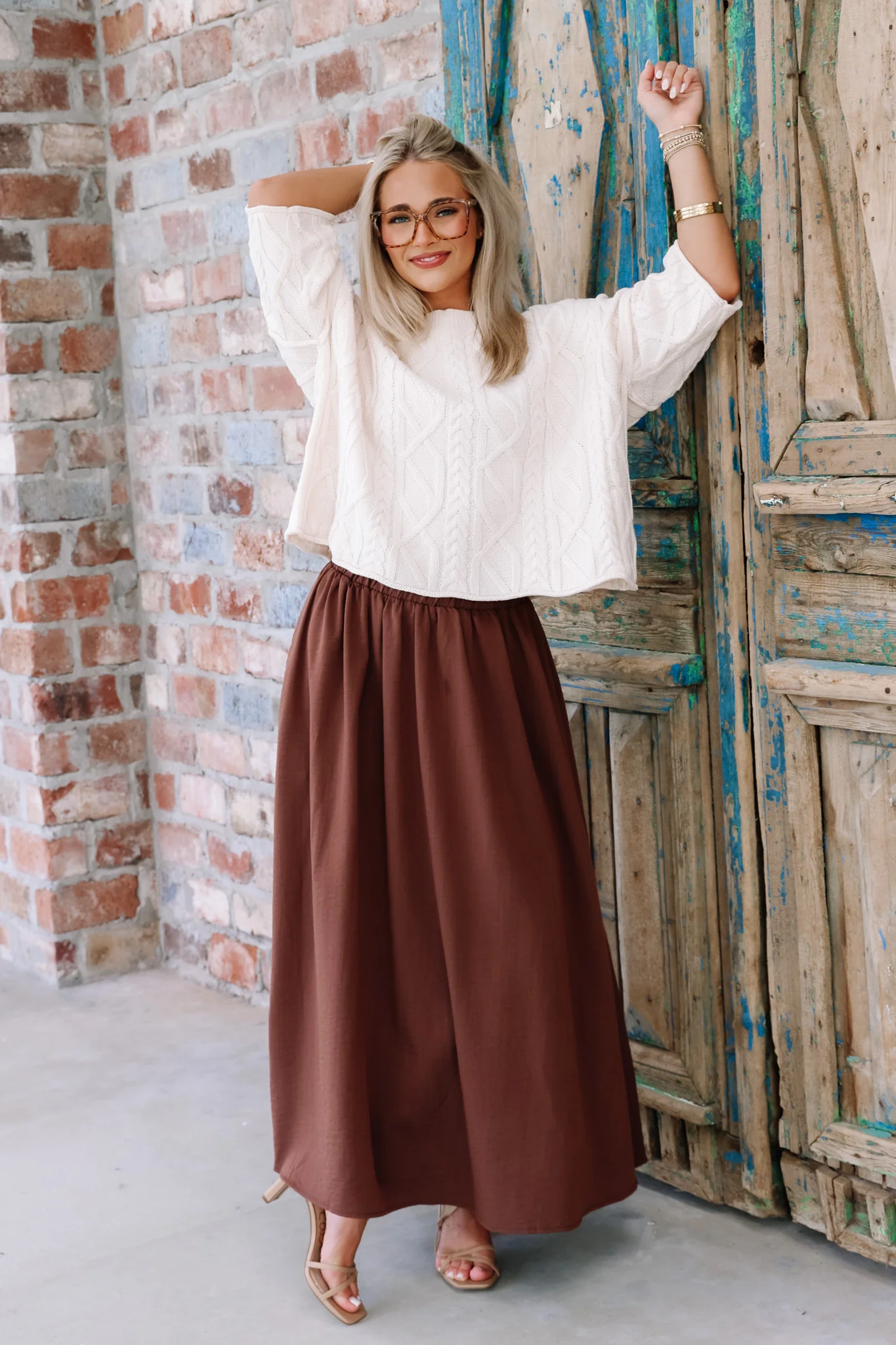Before You Stay Ecru Long Sleeve Top - Image 2