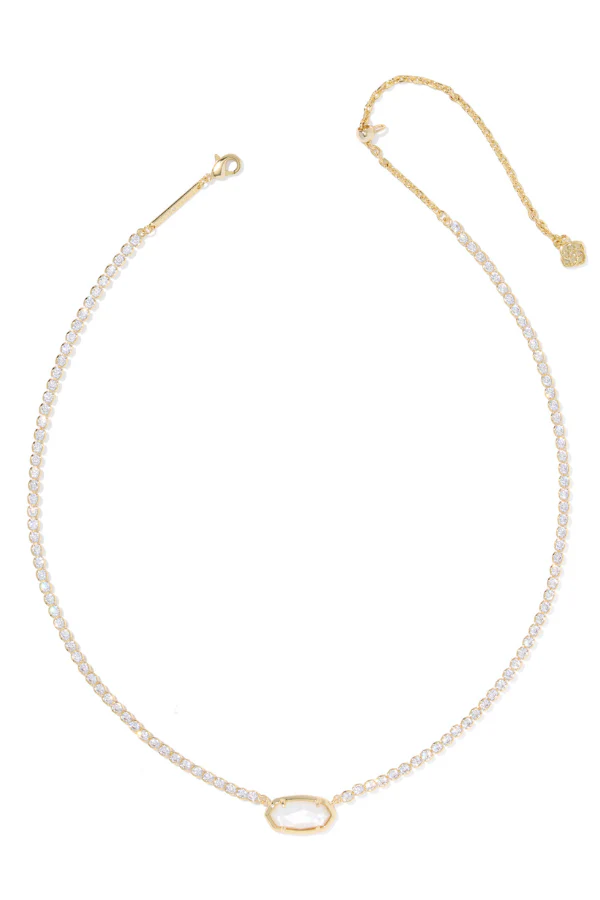 Kendra Scott Elisa Gold Ivory Mother Of Pearl Tennis Necklace
