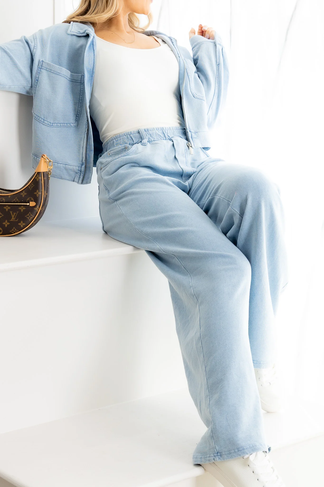 Z SUPPLY Entourage Ocean Air Indigo Knit Wide Leg Pant - Image 3