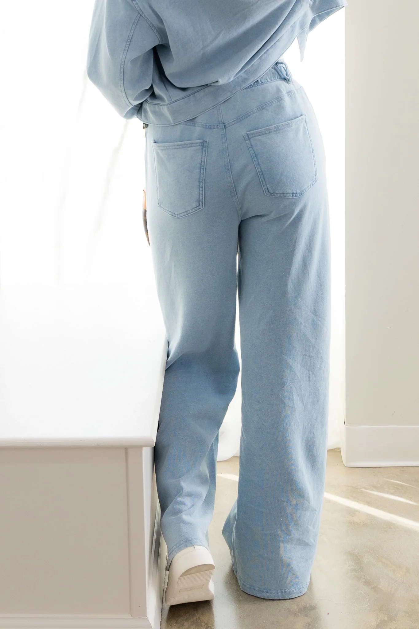 Z SUPPLY Entourage Ocean Air Indigo Knit Wide Leg Pant - Image 5