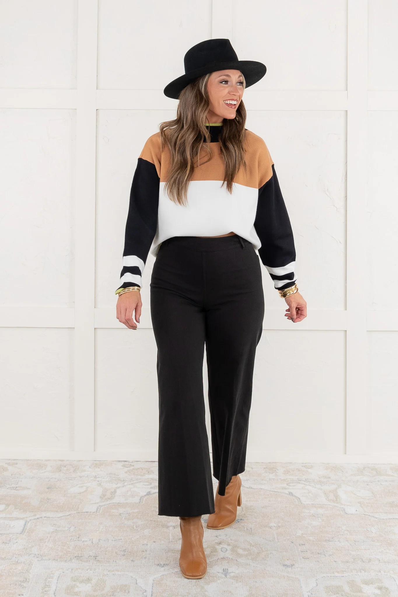 Erin High Waisted Wide Leg Black Jean - Image 2