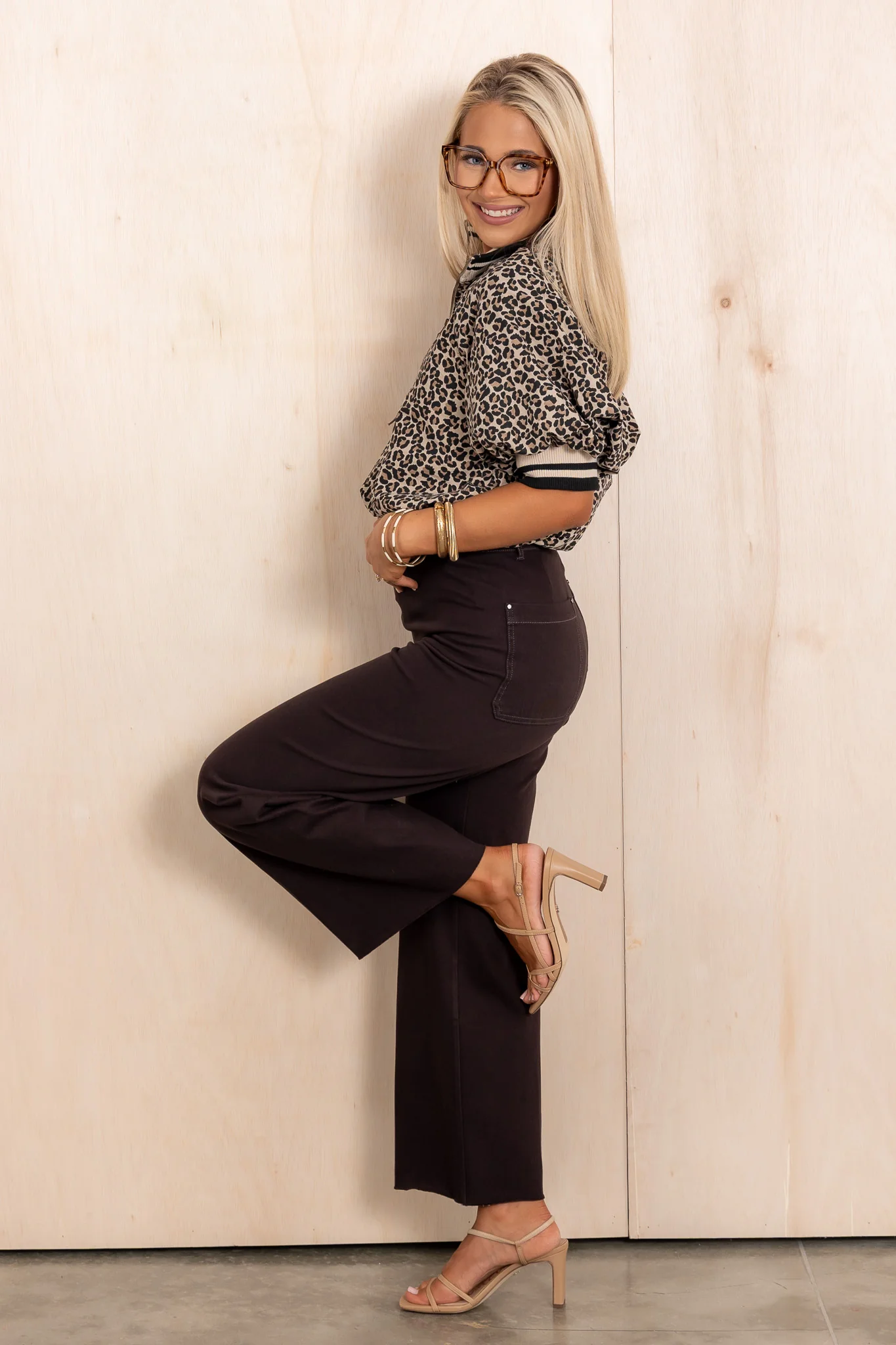 Lysse Erin High Waisted Double Espresso Wide Leg Jean - Image 3