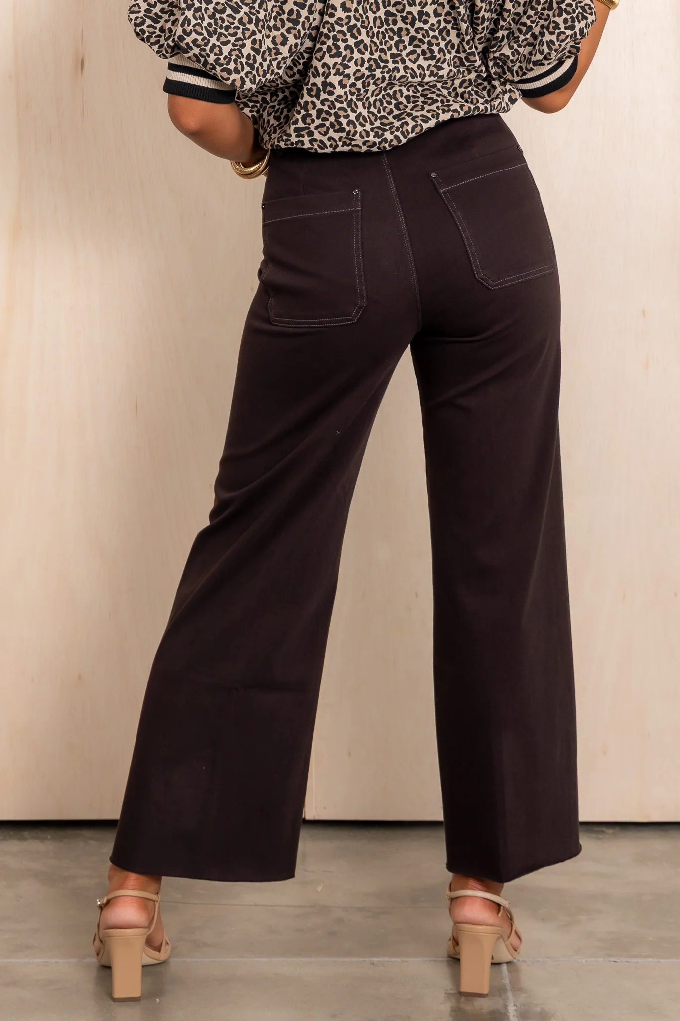 Lysse Erin High Waisted Double Espresso Wide Leg Jean - Image 5