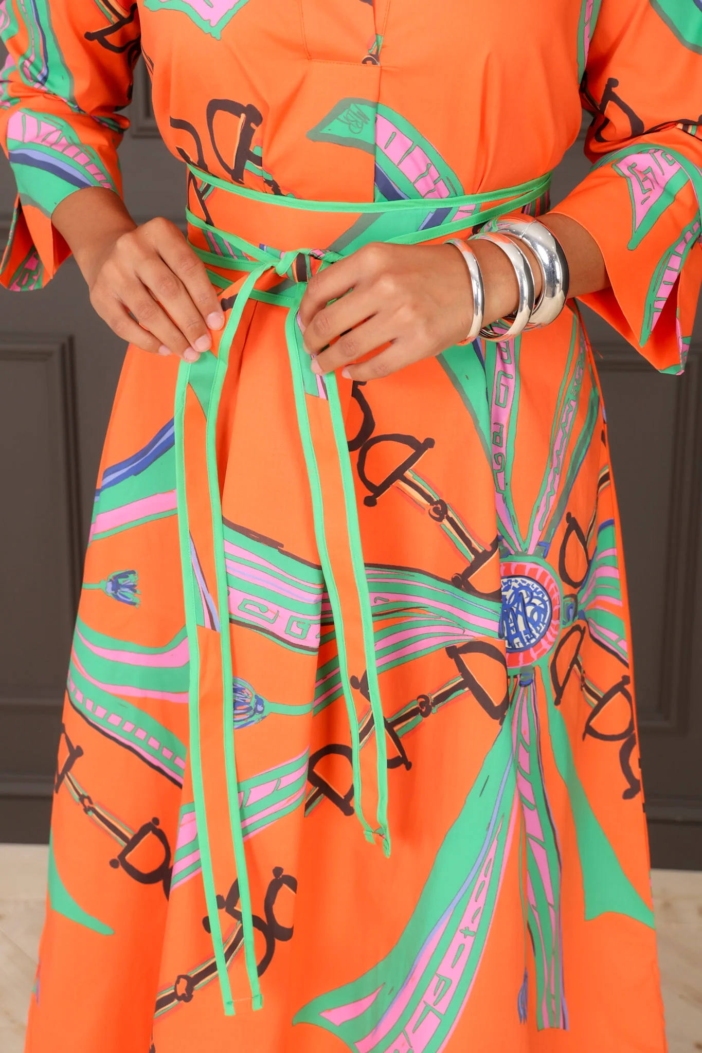 Estate Orange Obi Sash Belt - Image 3