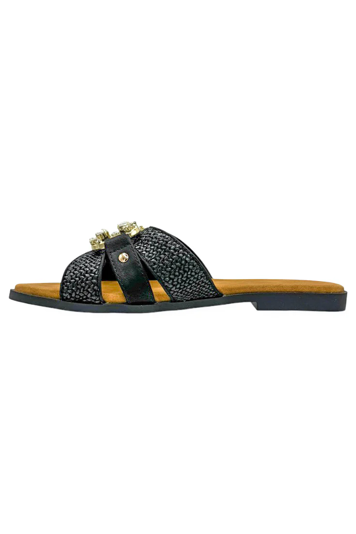 Eva Black Sandals *Final Sale* - Image 3